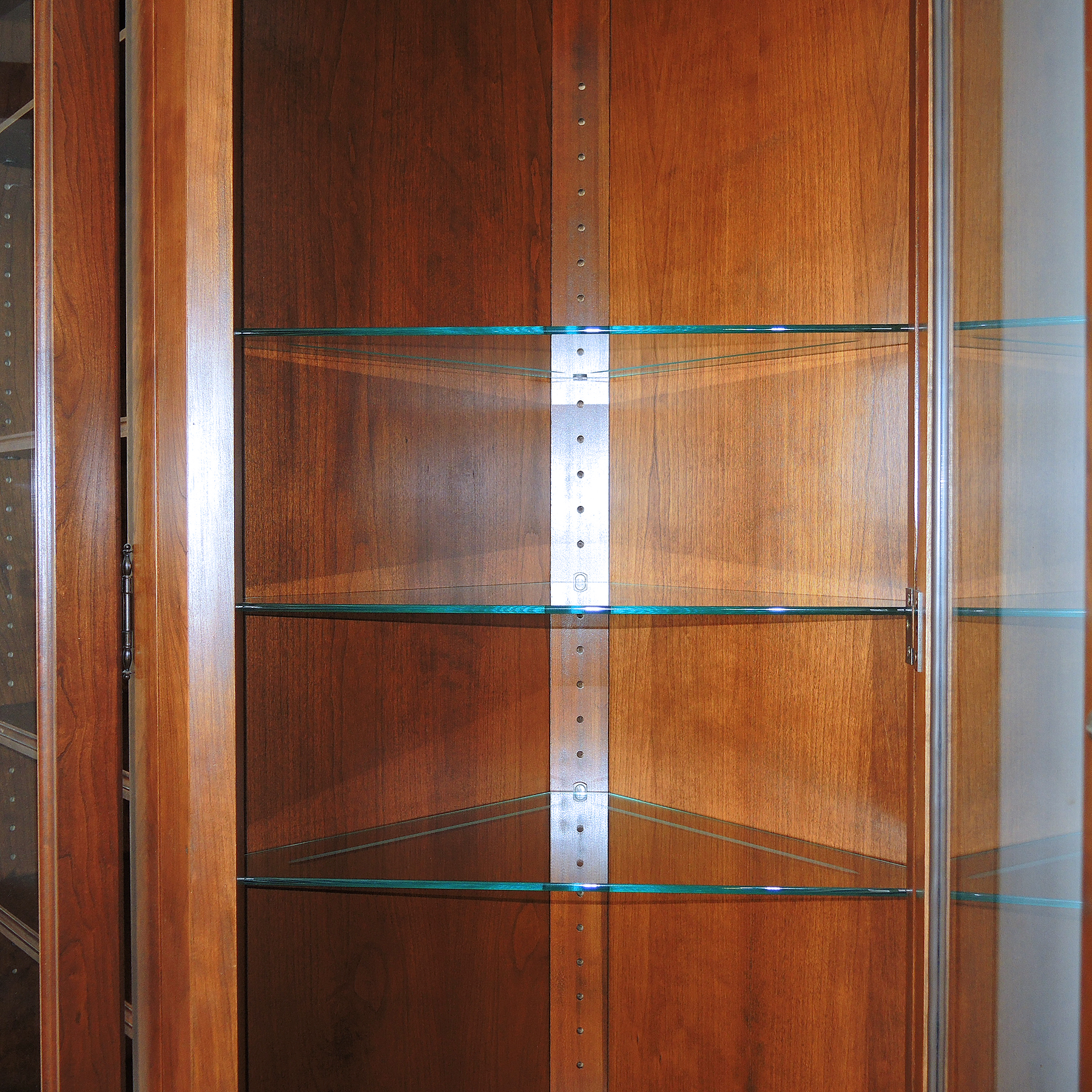 Cherry Modular Entertainment Wall Unit Cabinet by Wagner Wood Co.