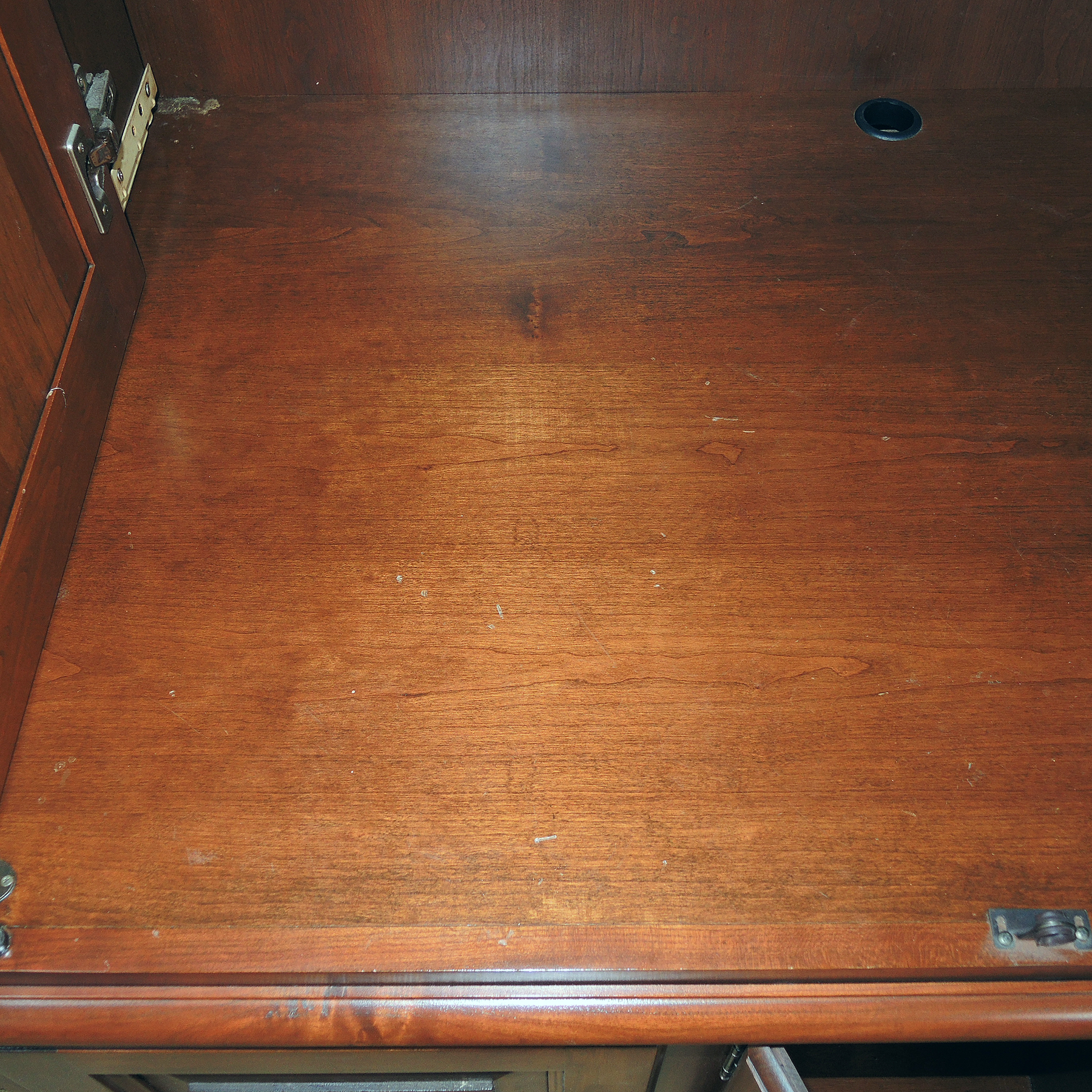 Cherry Modular Entertainment Wall Unit Cabinet by Wagner Wood Co.