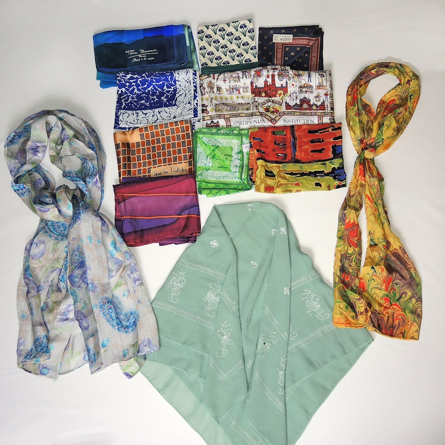 Designer Silk Scarf Collection Featuring DVF, Vera