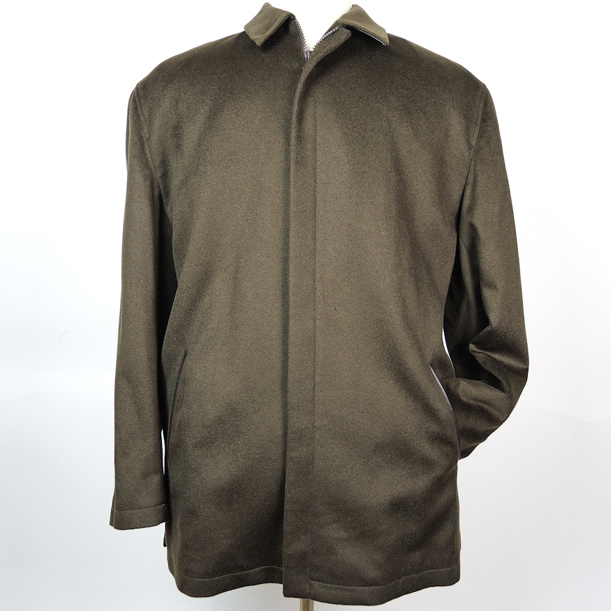 Men's Cirrus Olive Brown Cashmere Jacket