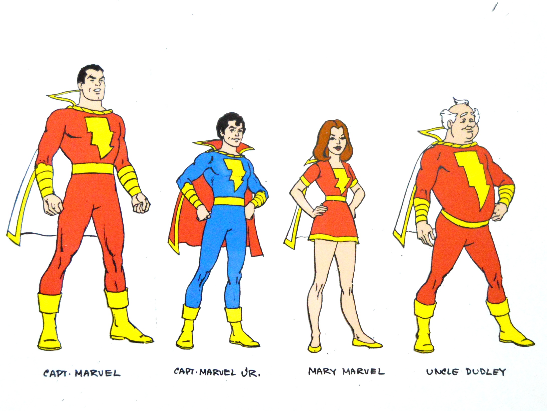 Original Cartoon Cels for "Captain Marvel"