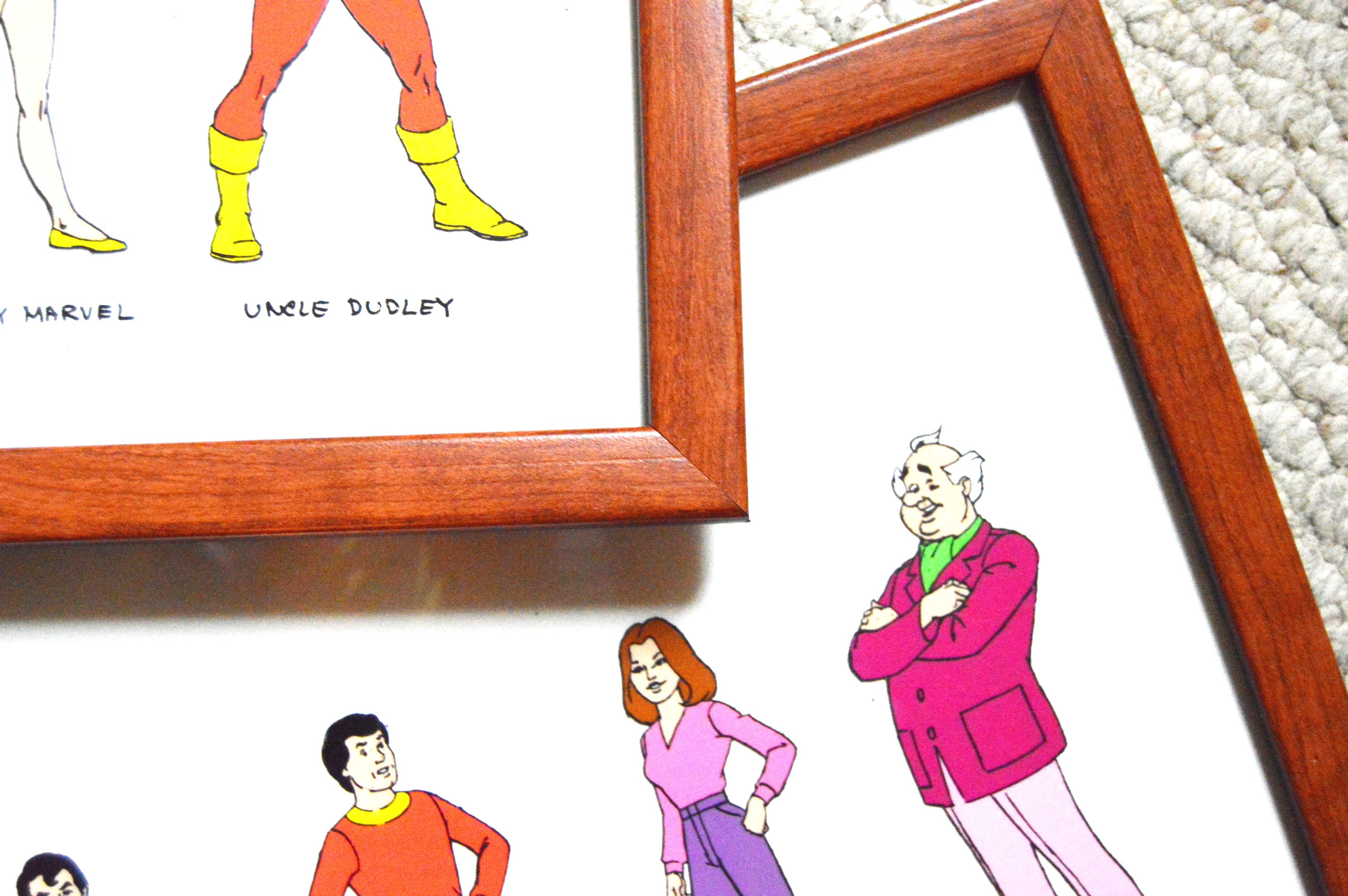 Original Cartoon Cels for "Captain Marvel"
