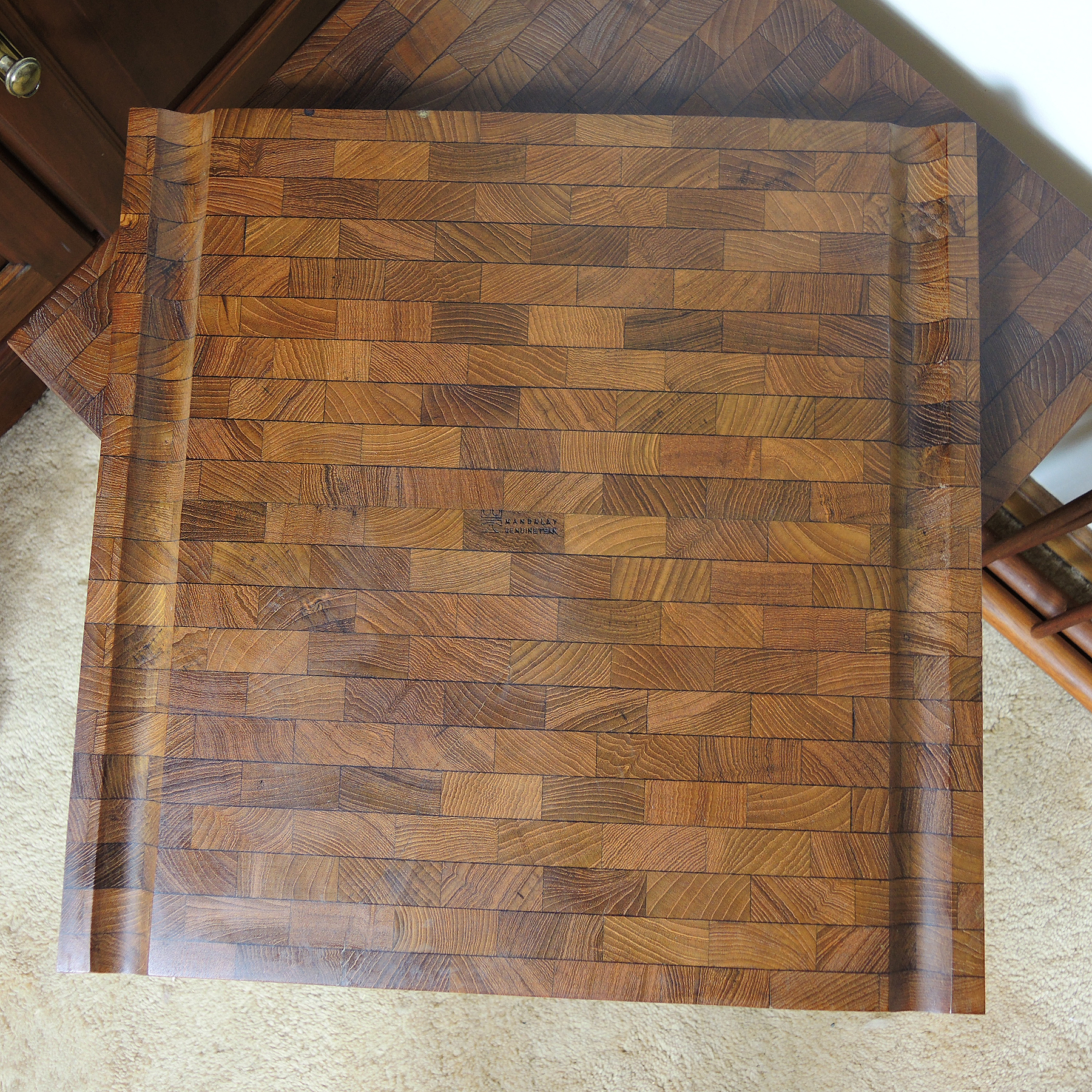 Vintage Danish Modern Style Mandalay Teak Folding Side Tables