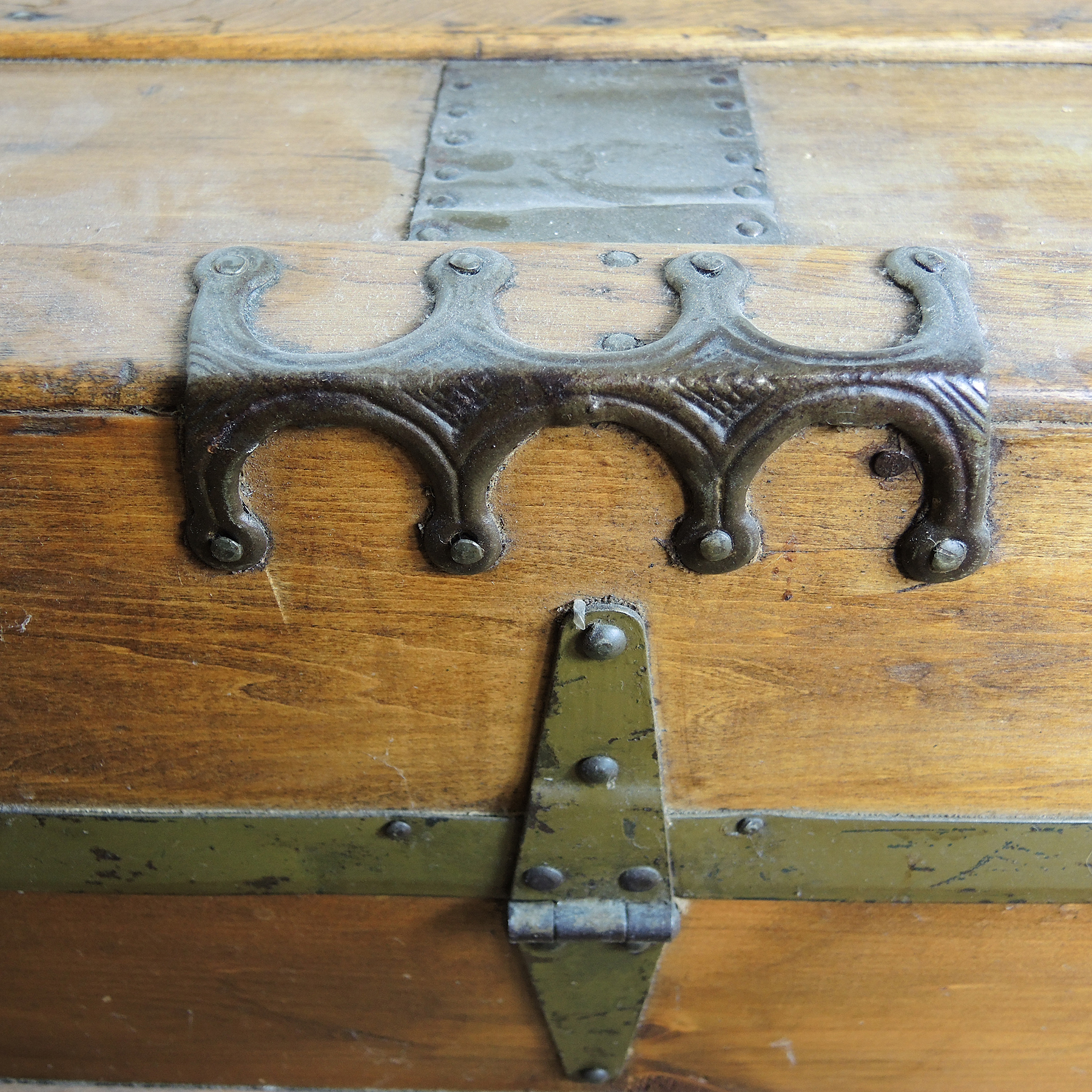 Vintage Wooden Steamer Trunk