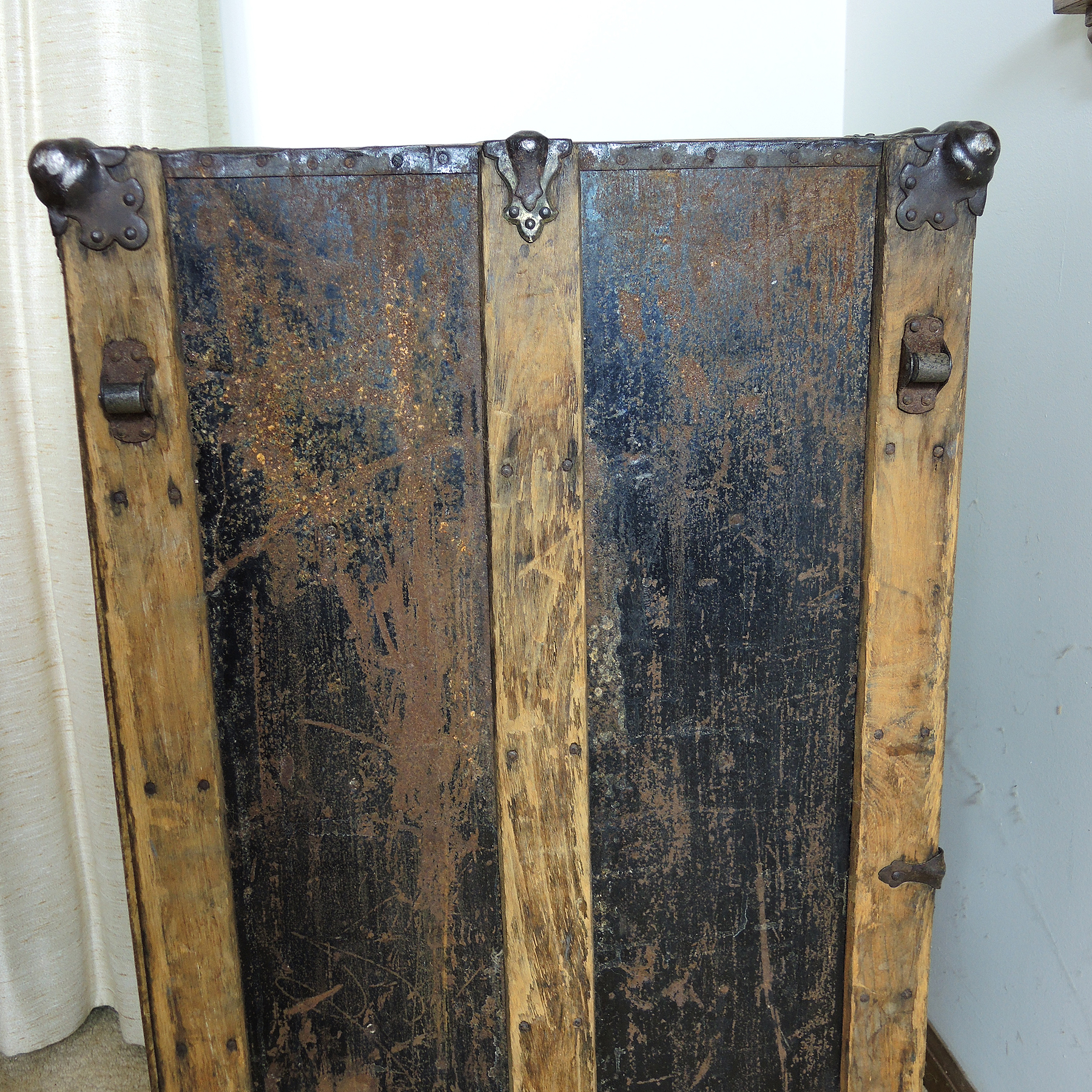 Vintage Wooden Steamer Trunk