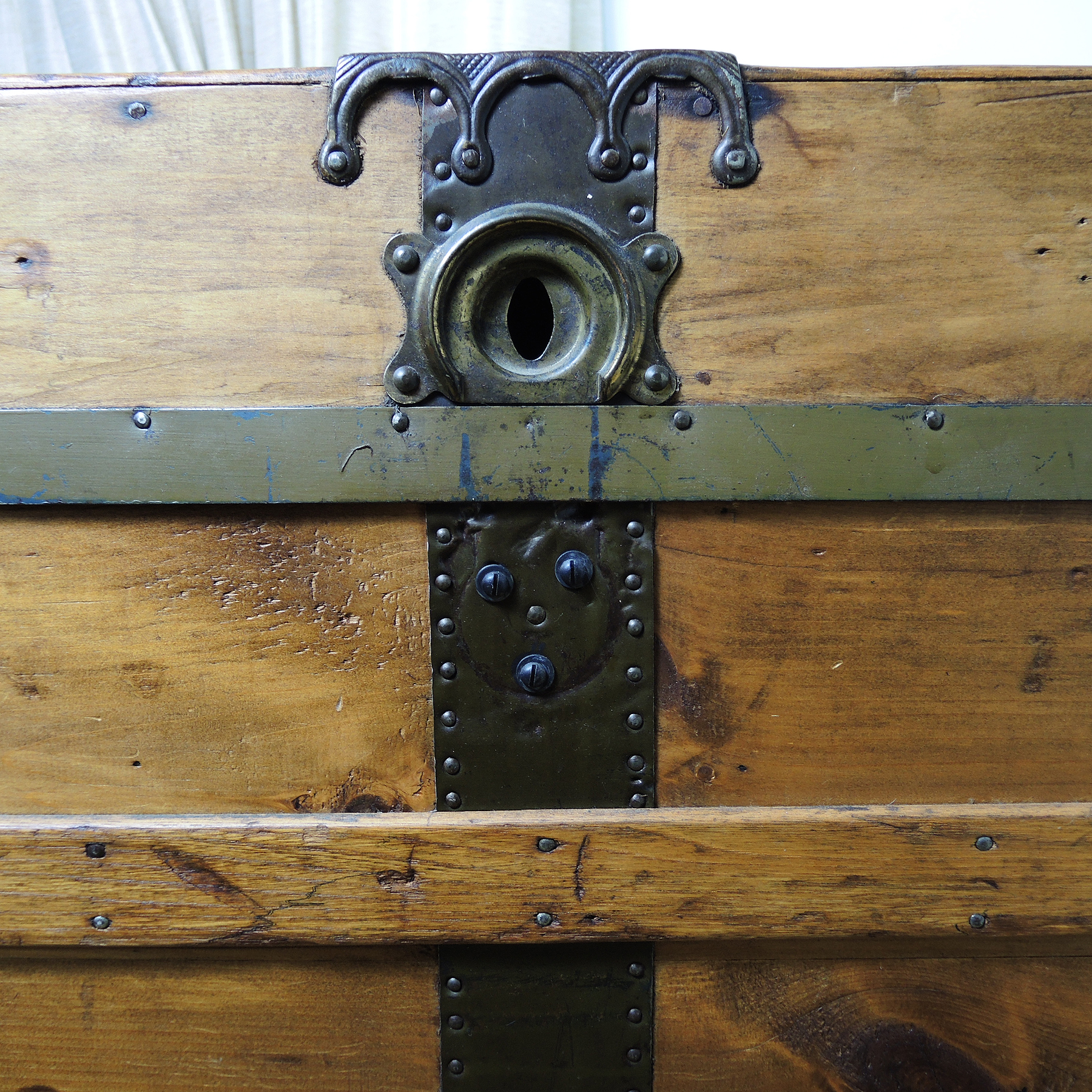 Vintage Wooden Steamer Trunk