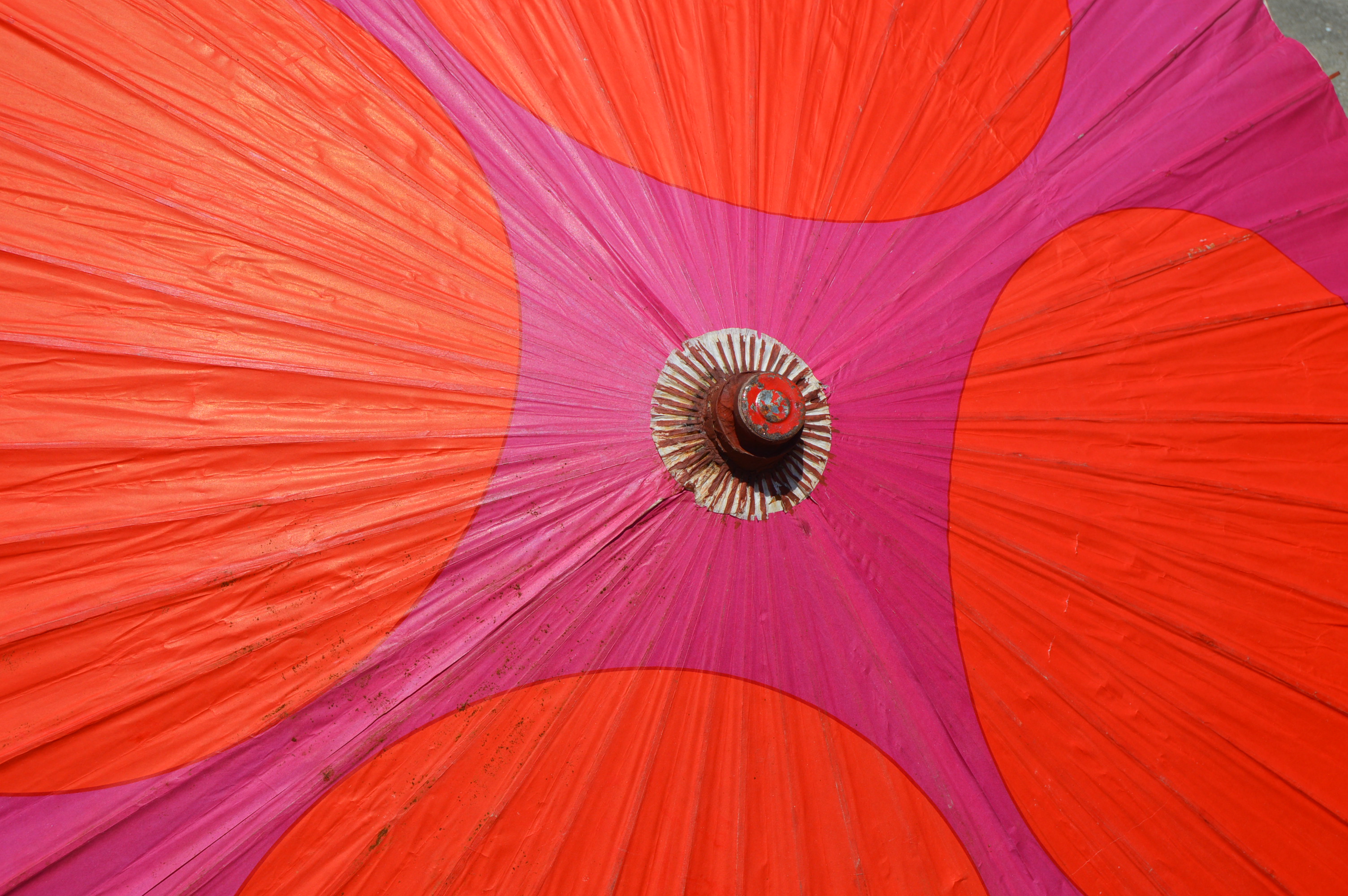 Vintage Japanese Paper and Bamboo Parasols