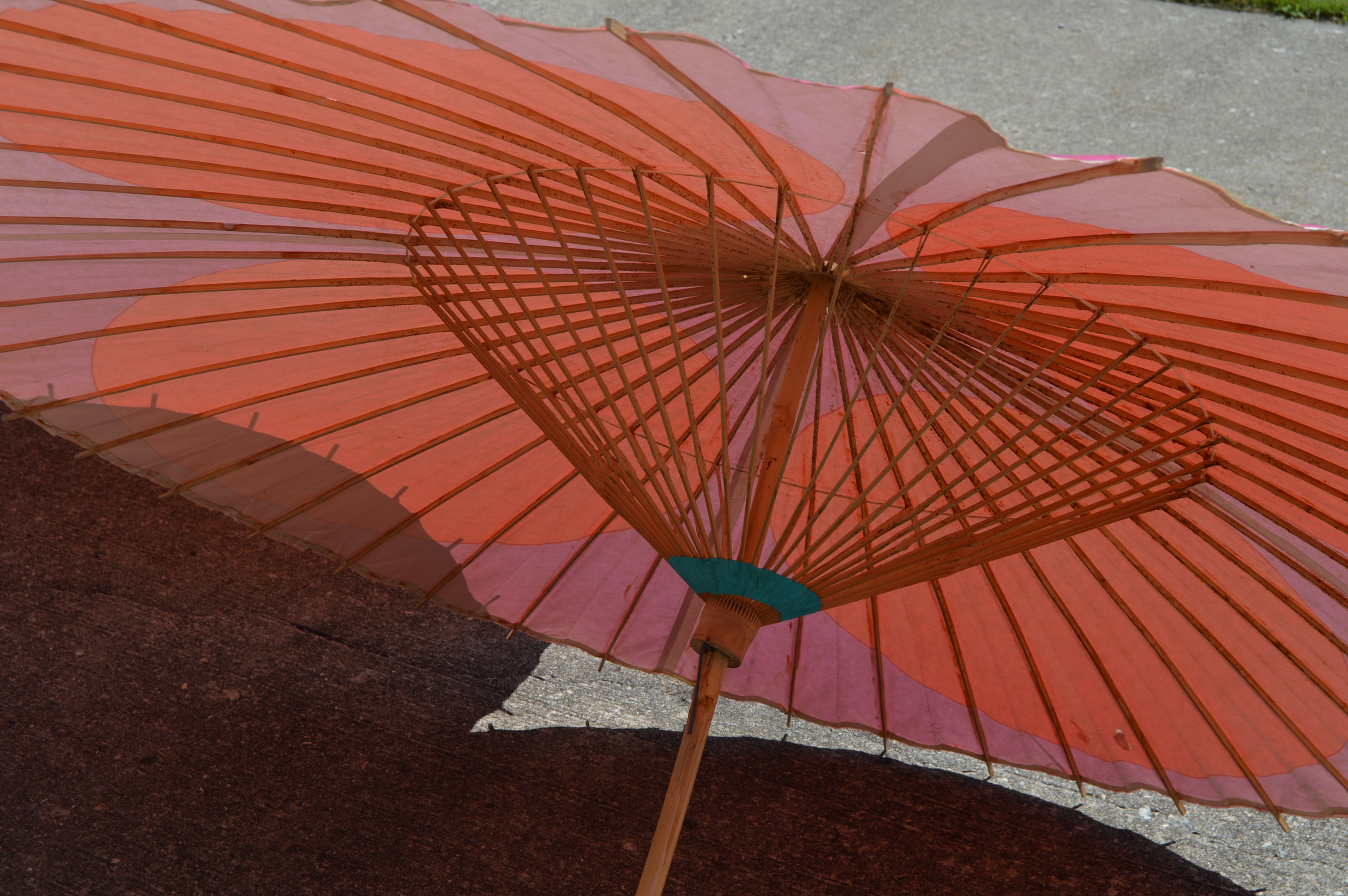 Vintage Japanese Paper and Bamboo Parasols