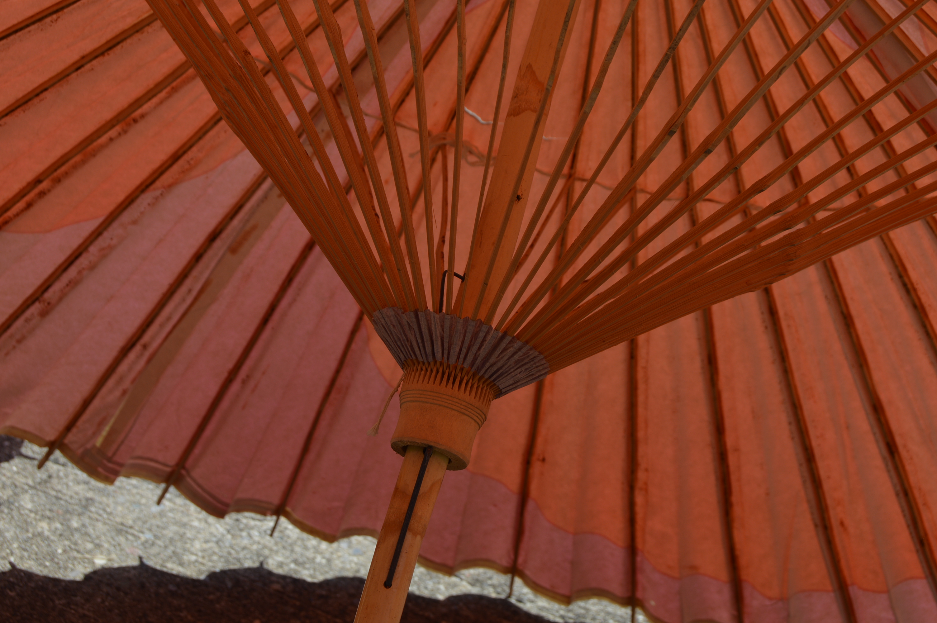 Vintage Japanese Paper and Bamboo Parasols