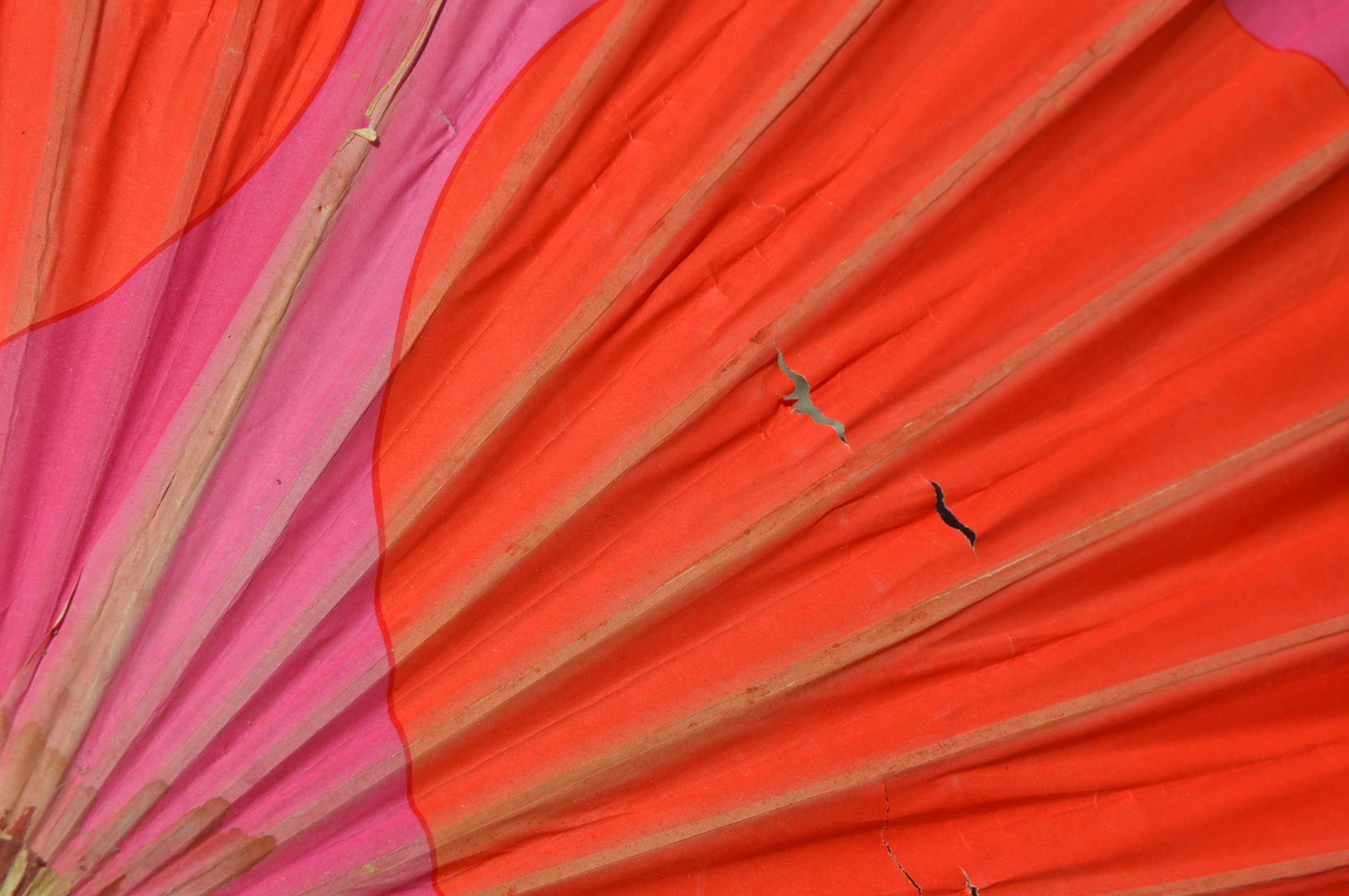 Vintage Japanese Paper and Bamboo Parasols