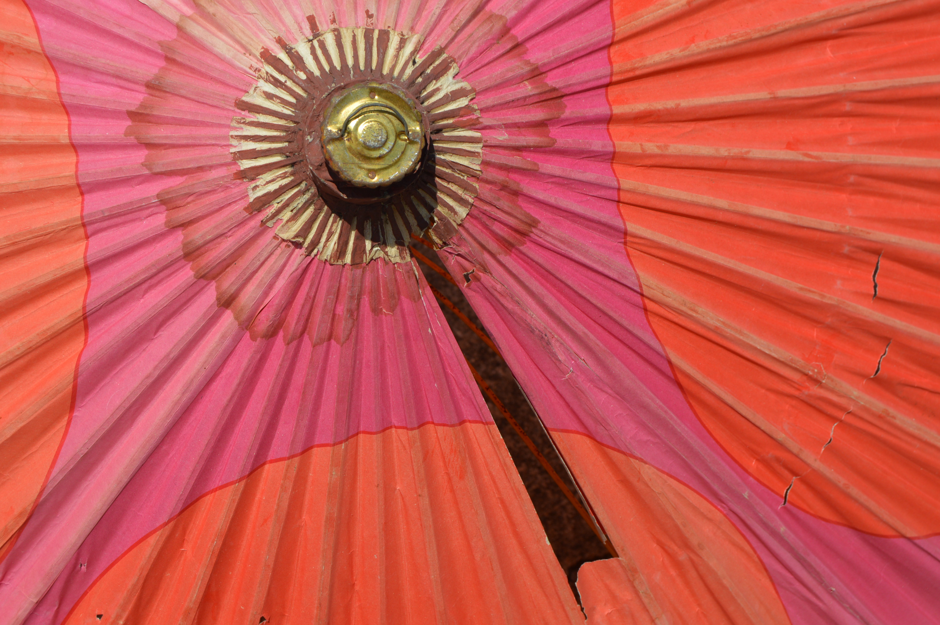 Vintage Japanese Paper and Bamboo Parasols