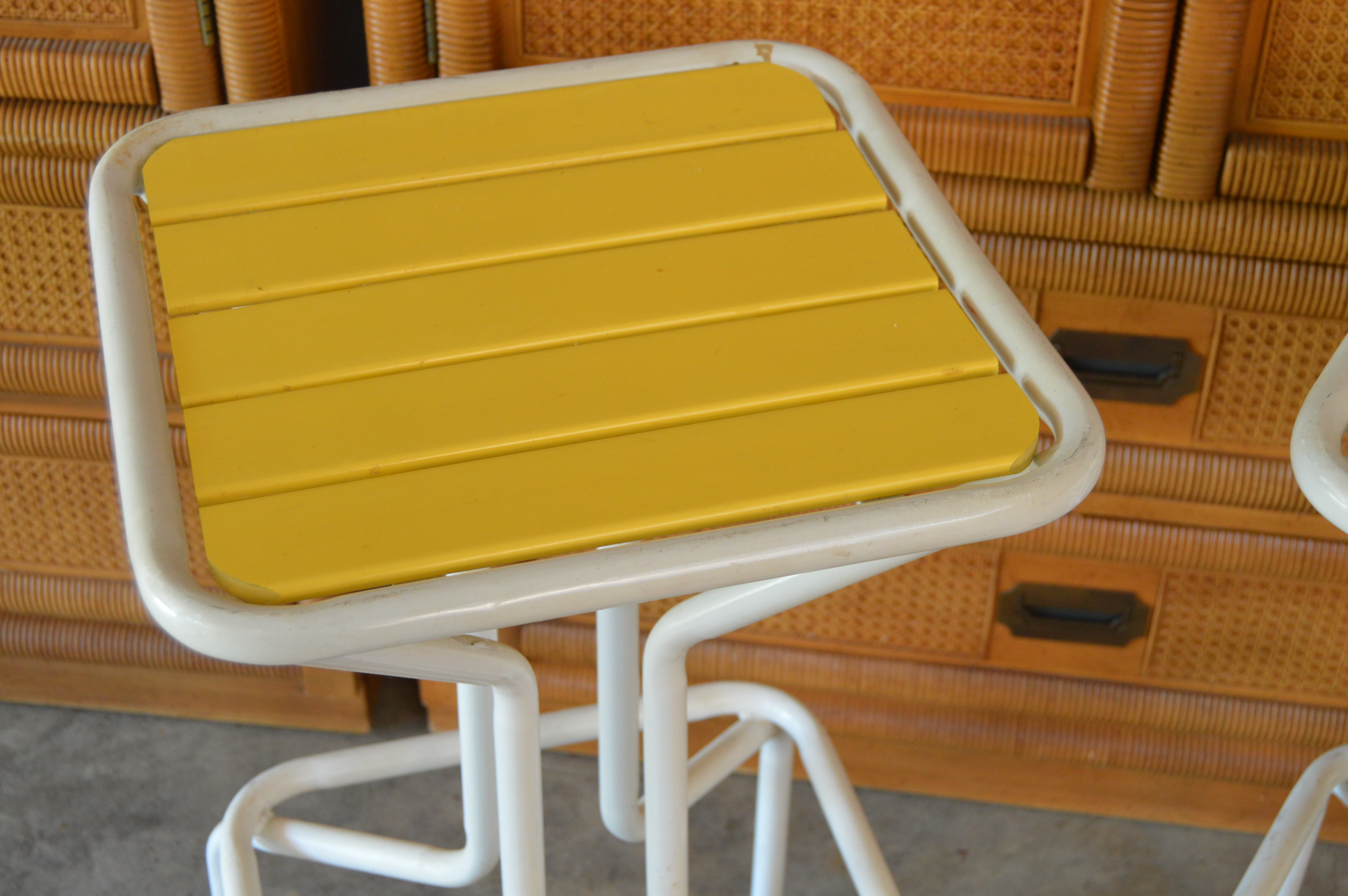 Mid Century Metal Bar Stools