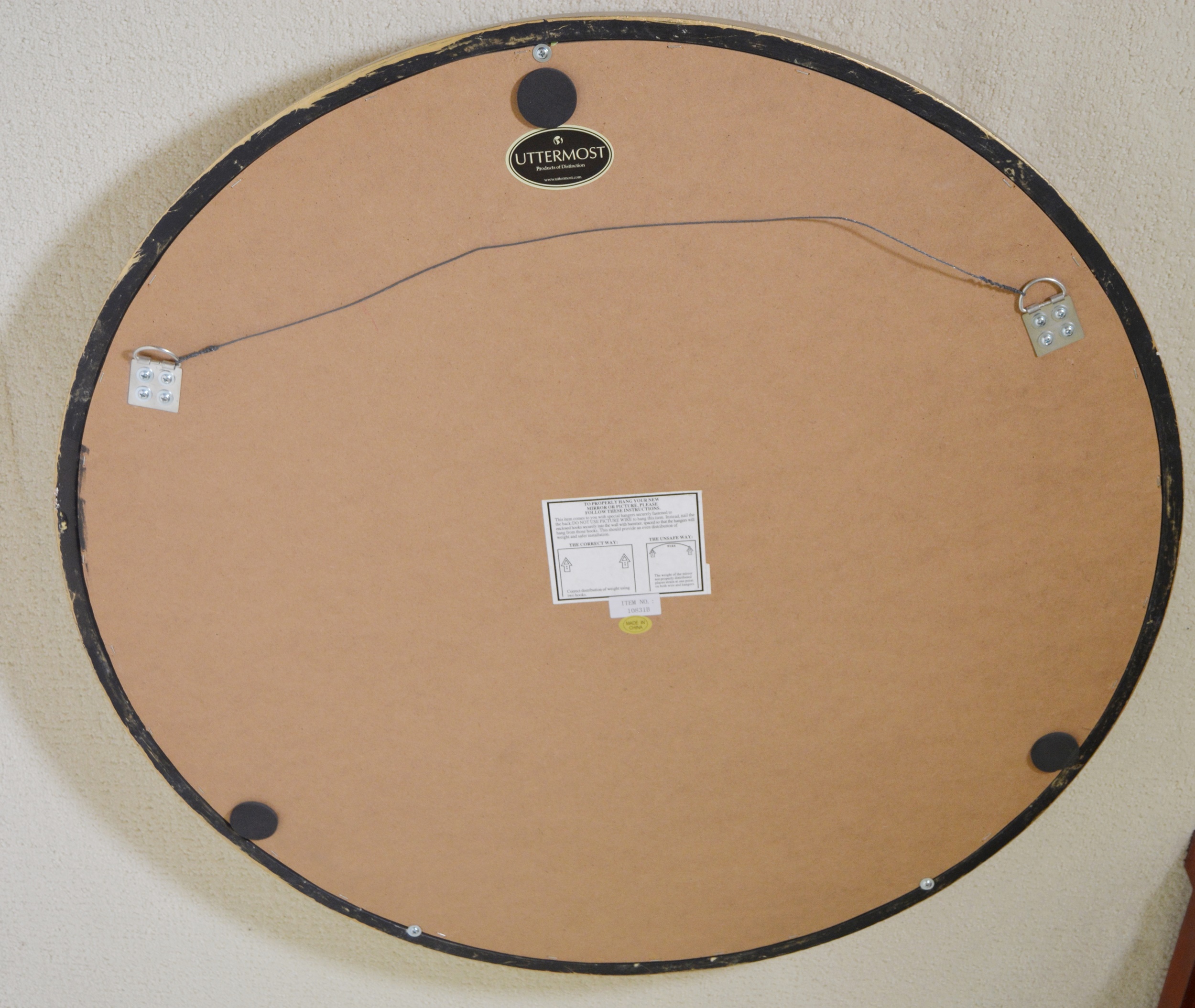 Uttermost Round Beveled Wall Mirror