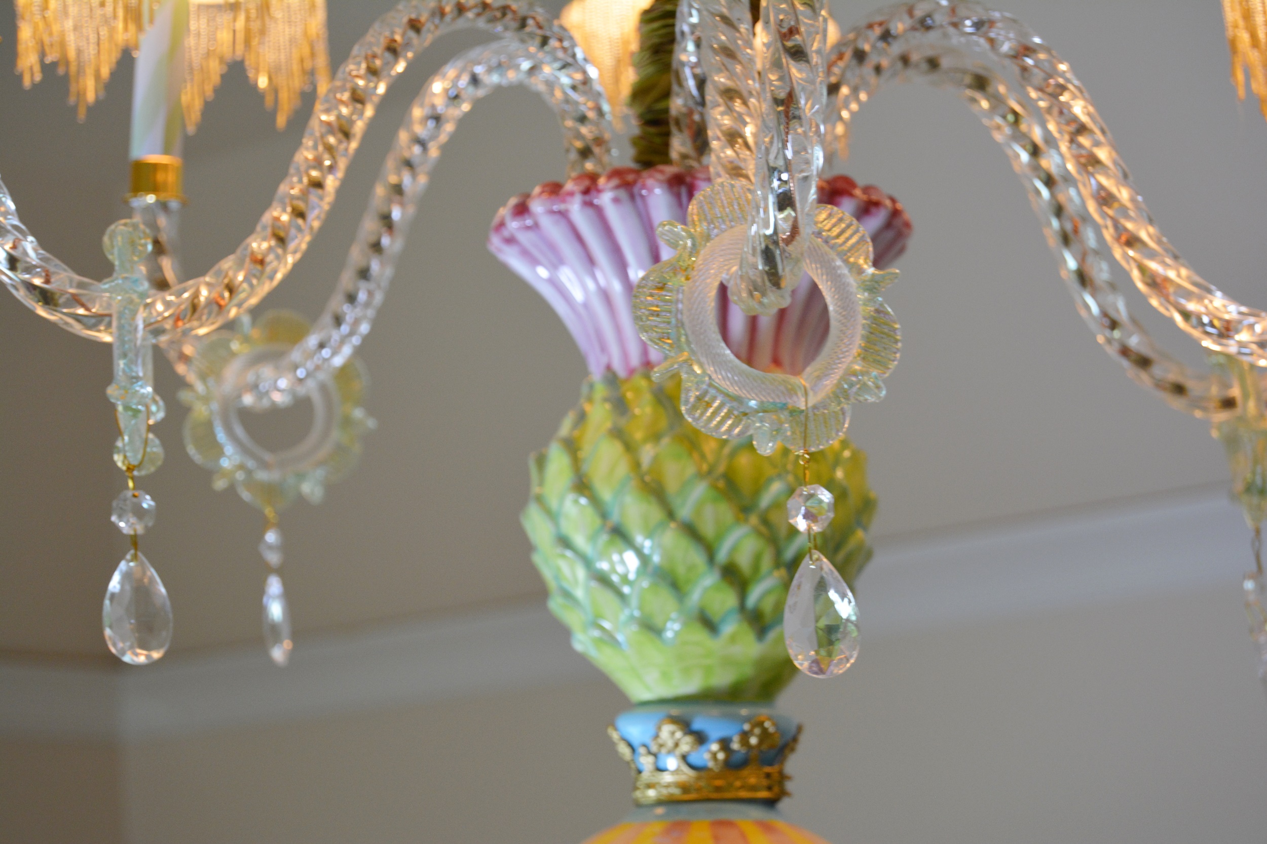 MacKenzie-Childs "Thistle" Pottery Chandelier