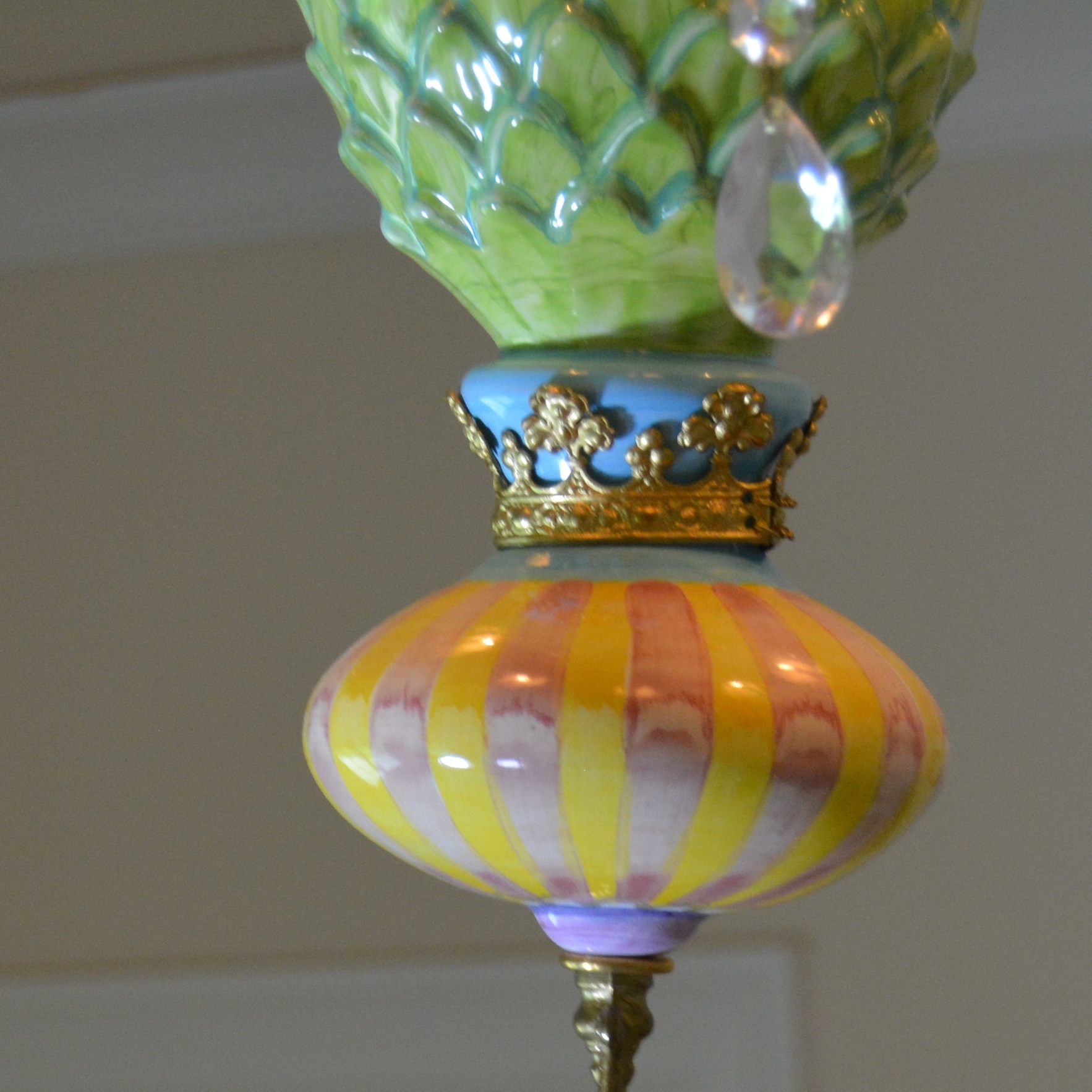 MacKenzie-Childs "Thistle" Pottery Chandelier