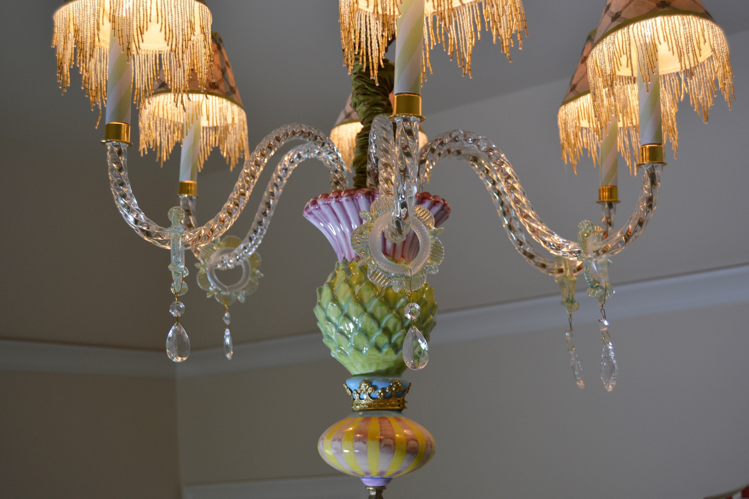 MacKenzie-Childs "Thistle" Pottery Chandelier