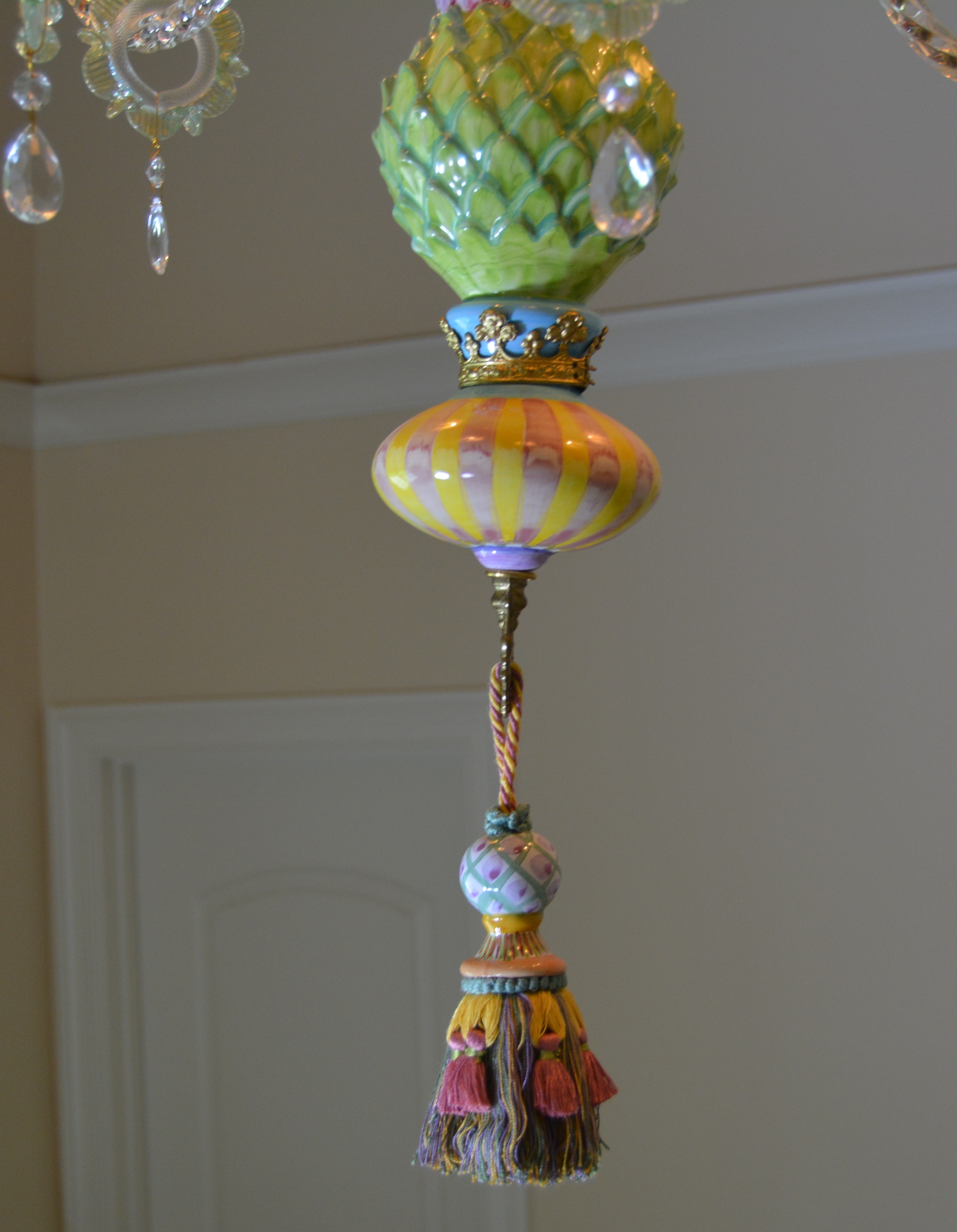 MacKenzie-Childs "Thistle" Pottery Chandelier