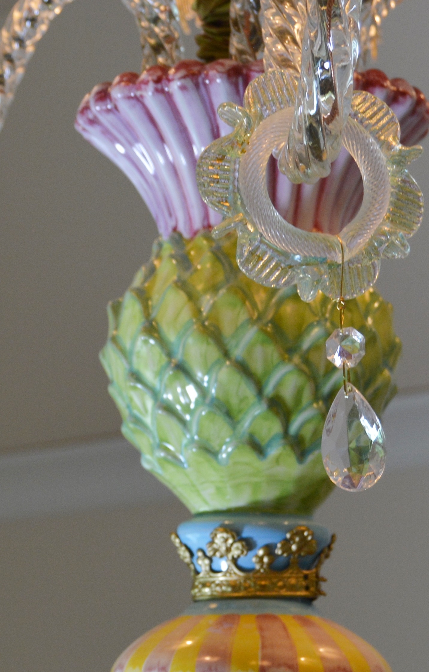 MacKenzie-Childs "Thistle" Pottery Chandelier