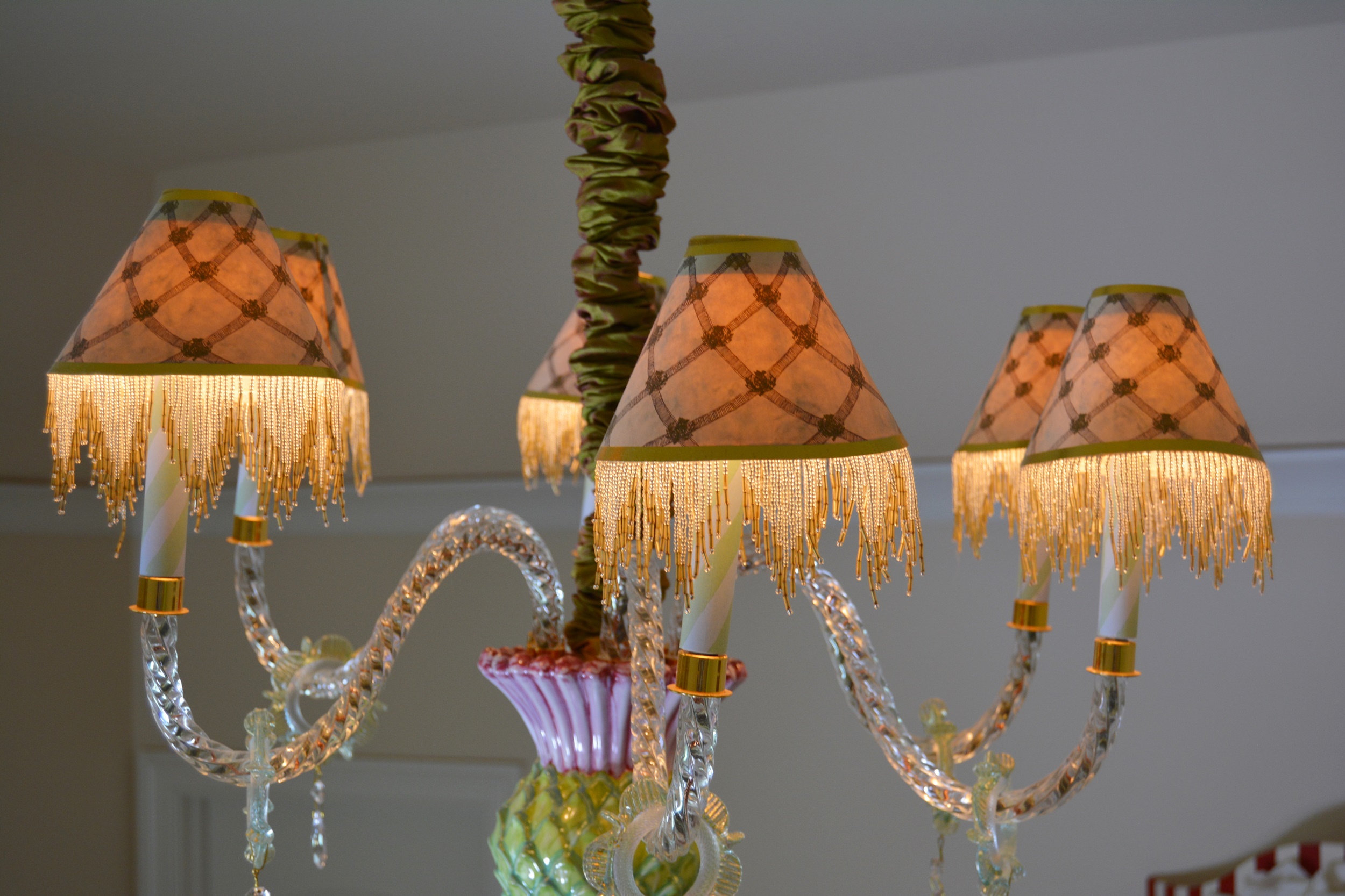 MacKenzie-Childs "Thistle" Pottery Chandelier