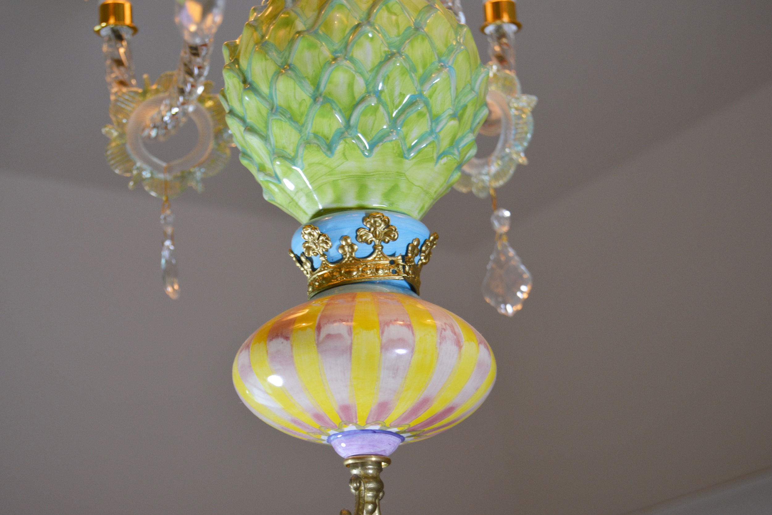 MacKenzie-Childs "Thistle" Pottery Chandelier