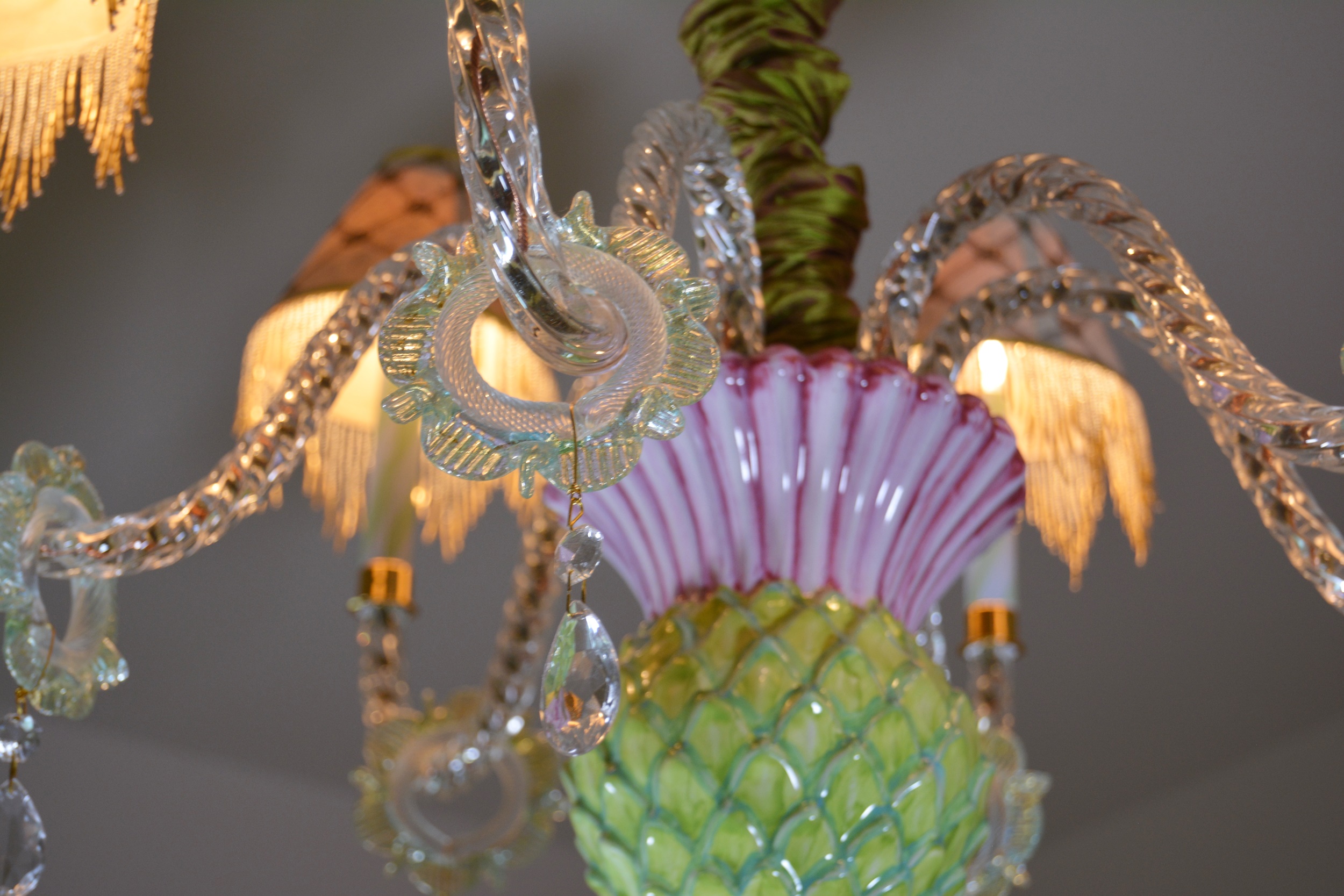 MacKenzie-Childs "Thistle" Pottery Chandelier