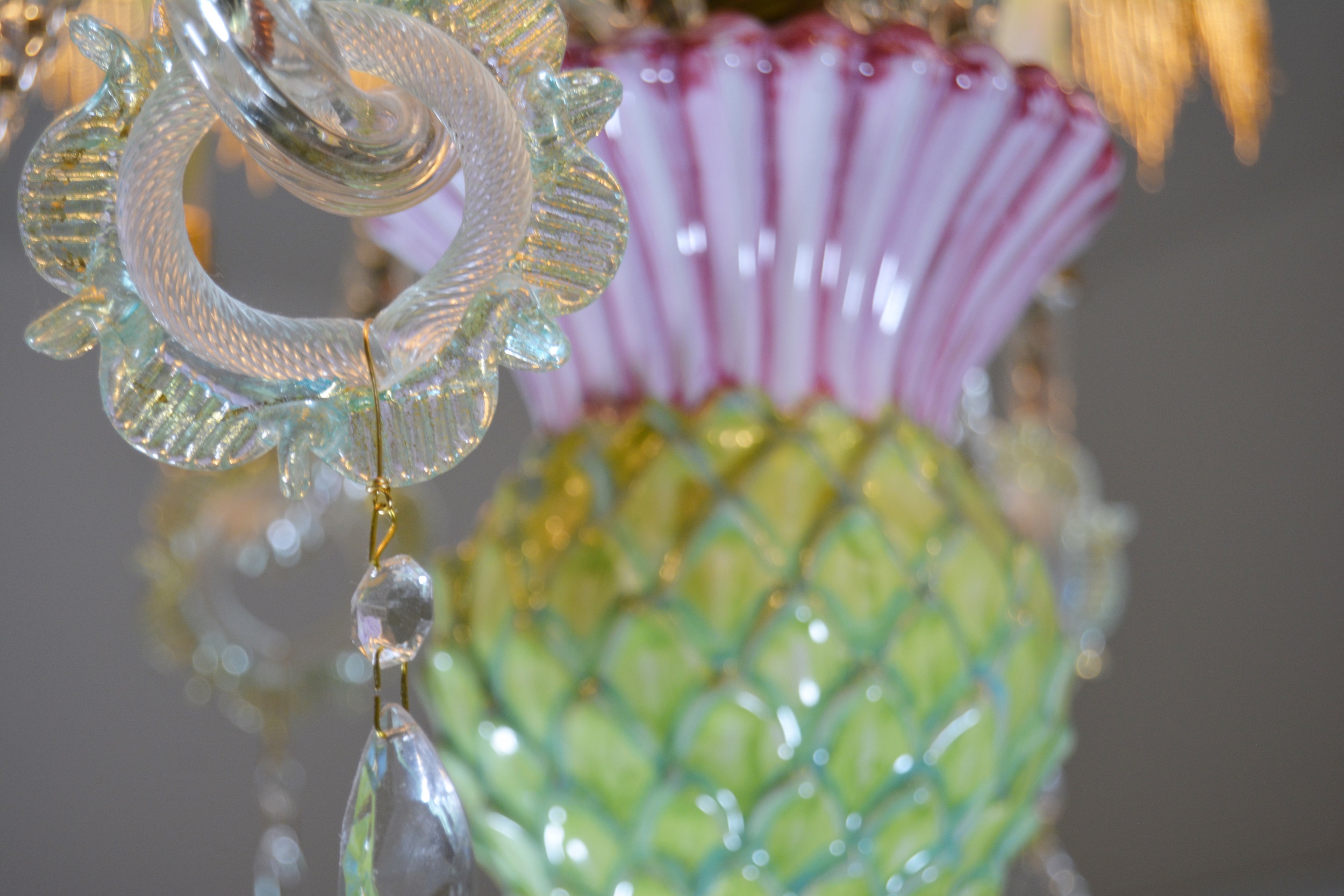 MacKenzie-Childs "Thistle" Pottery Chandelier