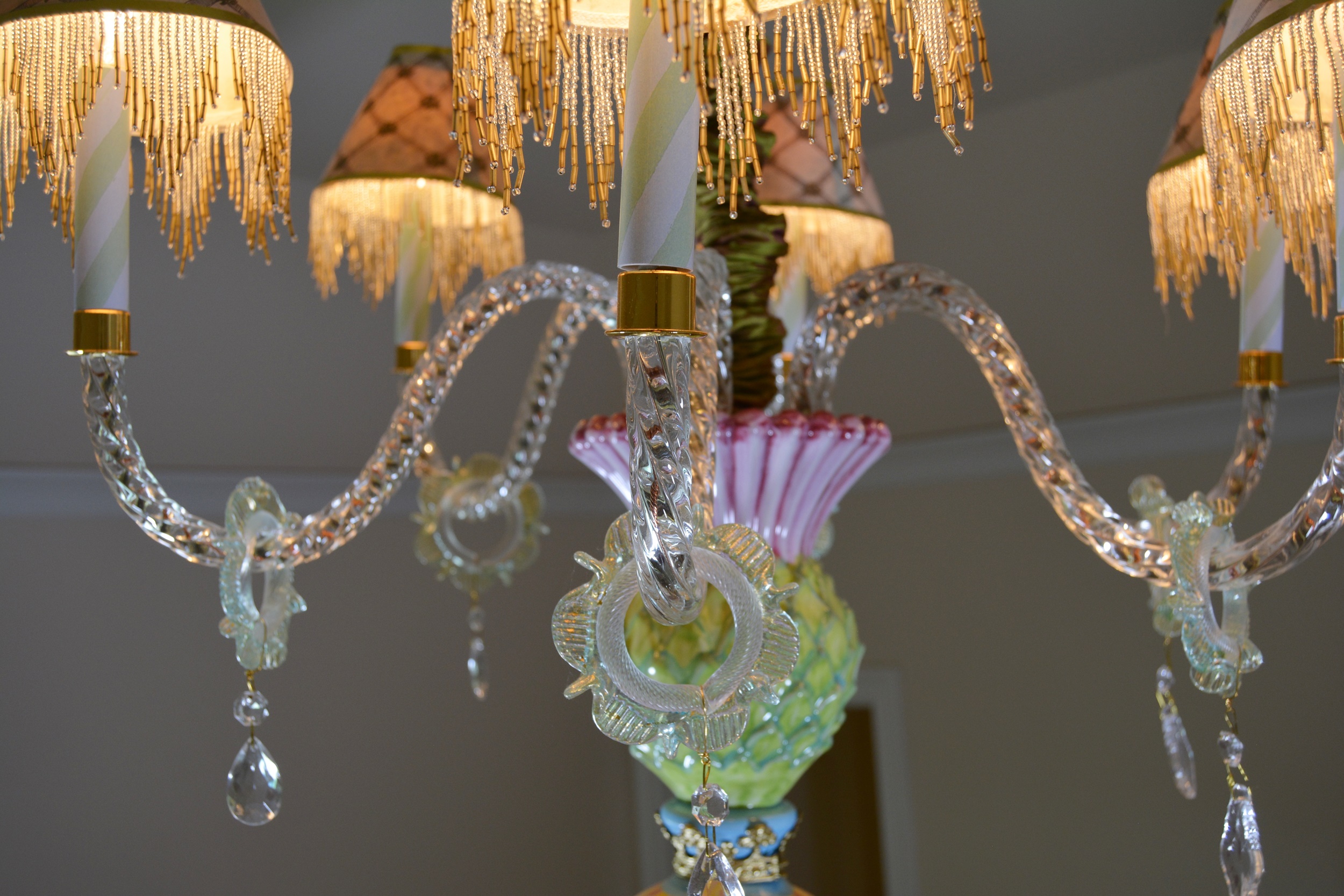 MacKenzie-Childs "Thistle" Pottery Chandelier