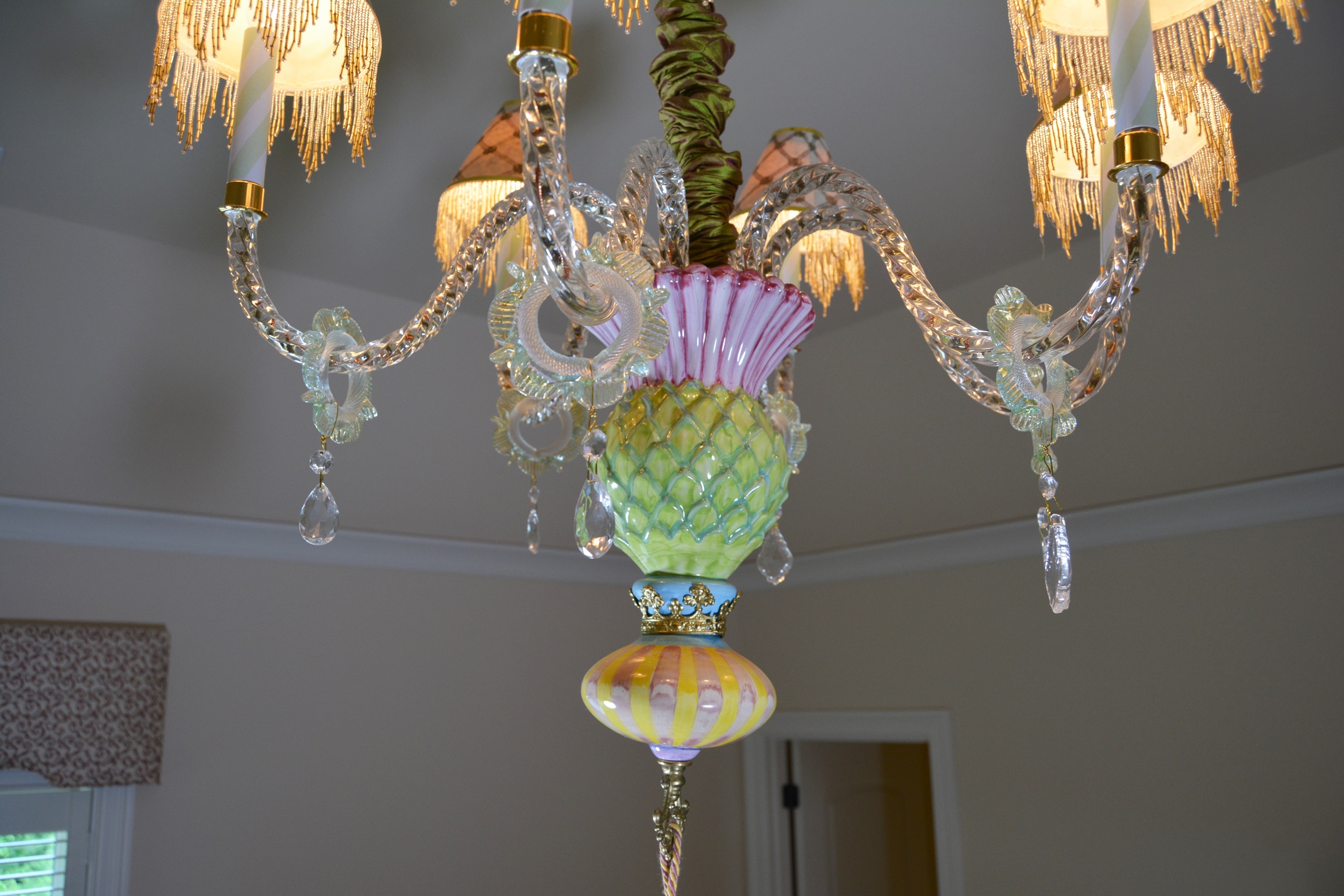 MacKenzie-Childs "Thistle" Pottery Chandelier