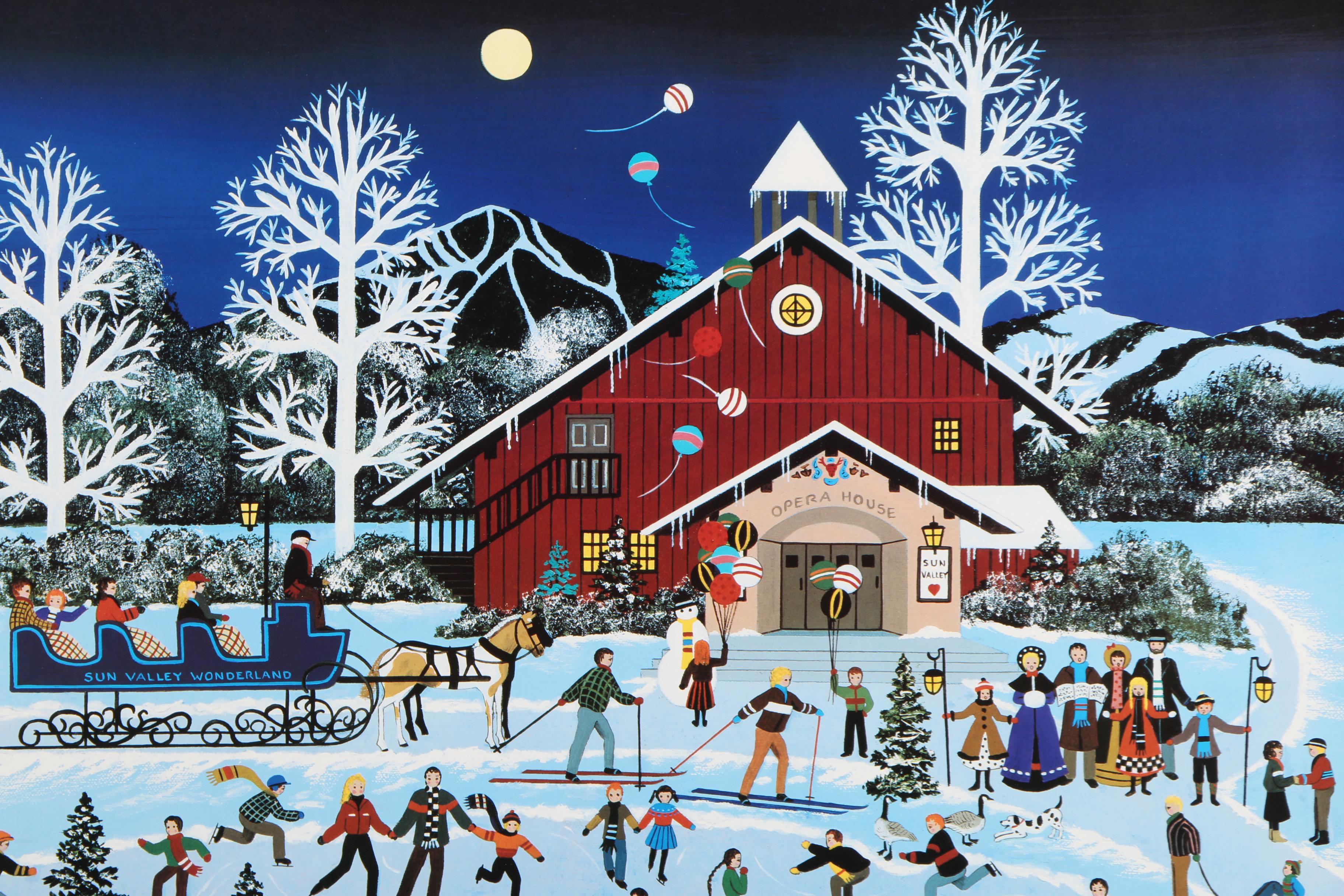 Jane Wooster Scott Offset Lithograph after "Moonlight Merriment"