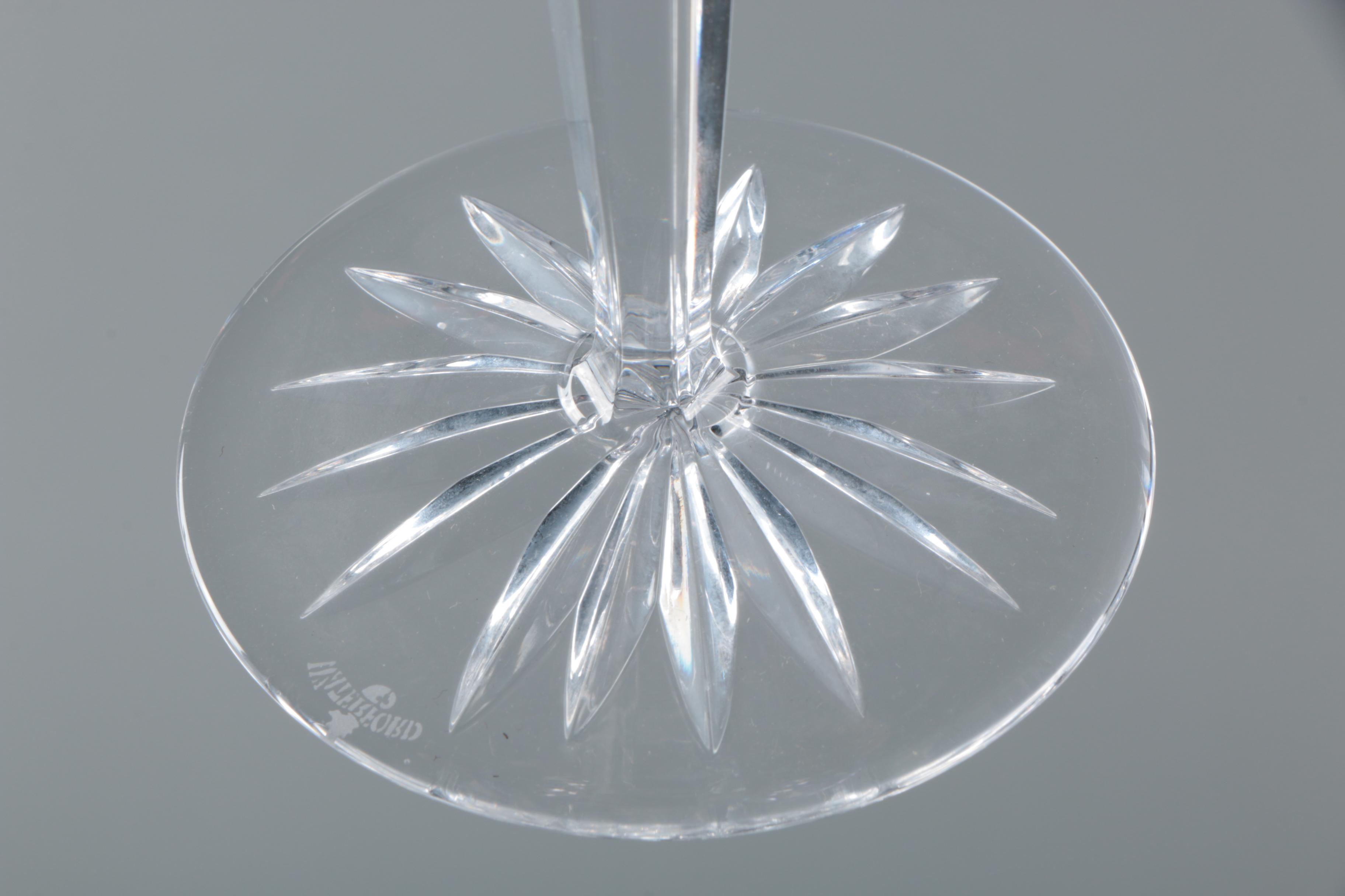 Waterford Crystal "Clarendon" Cobalt Martini Glasses