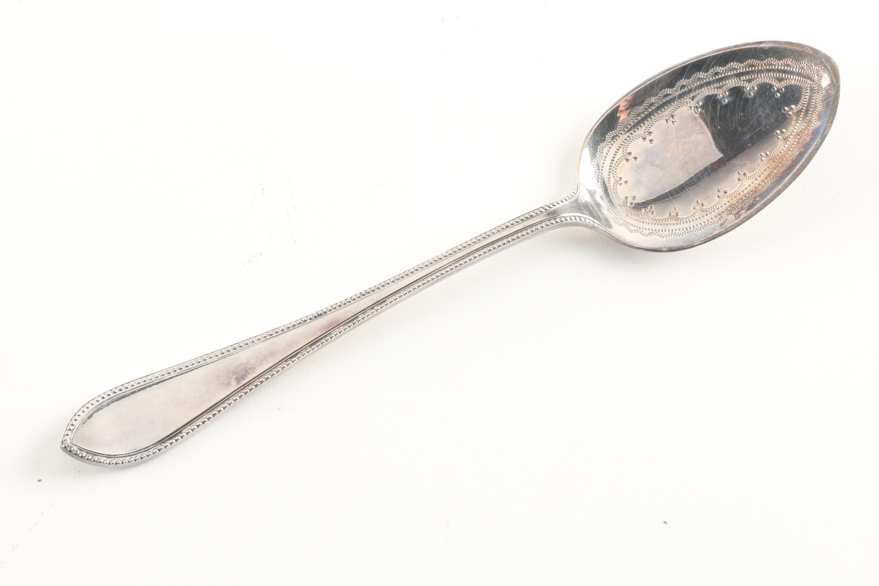 Antique James Dixon & Sons English Silver Plate Chased Jam Spoons