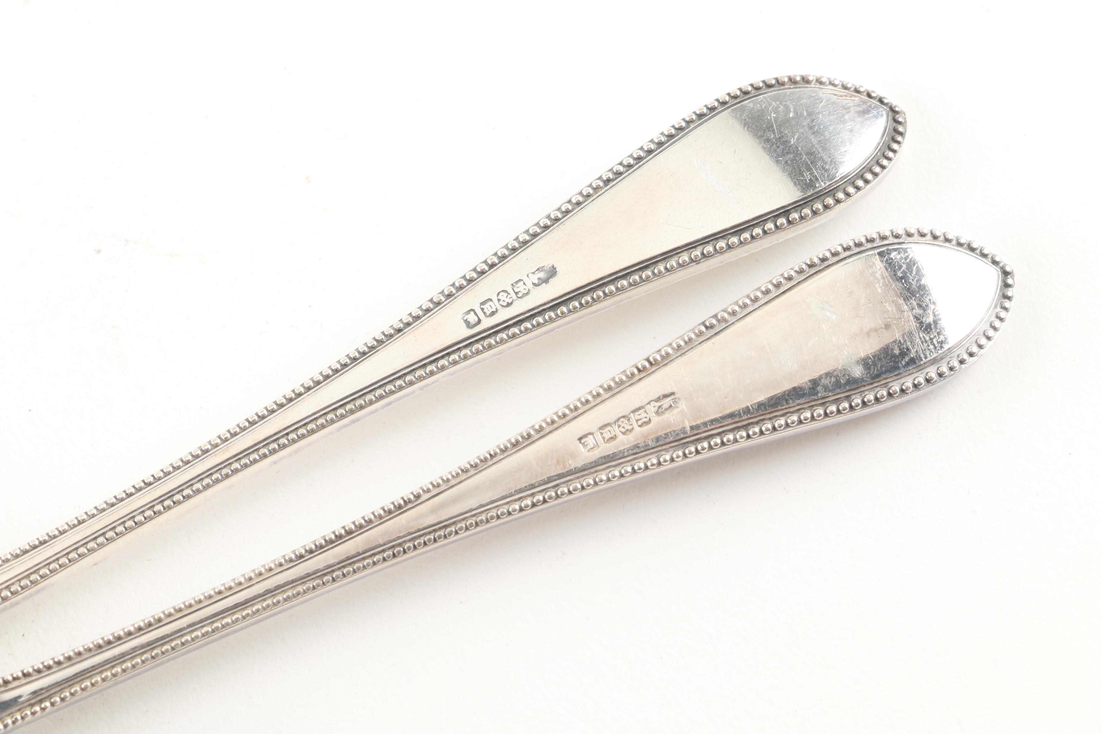 Antique James Dixon & Sons English Silver Plate Chased Jam Spoons