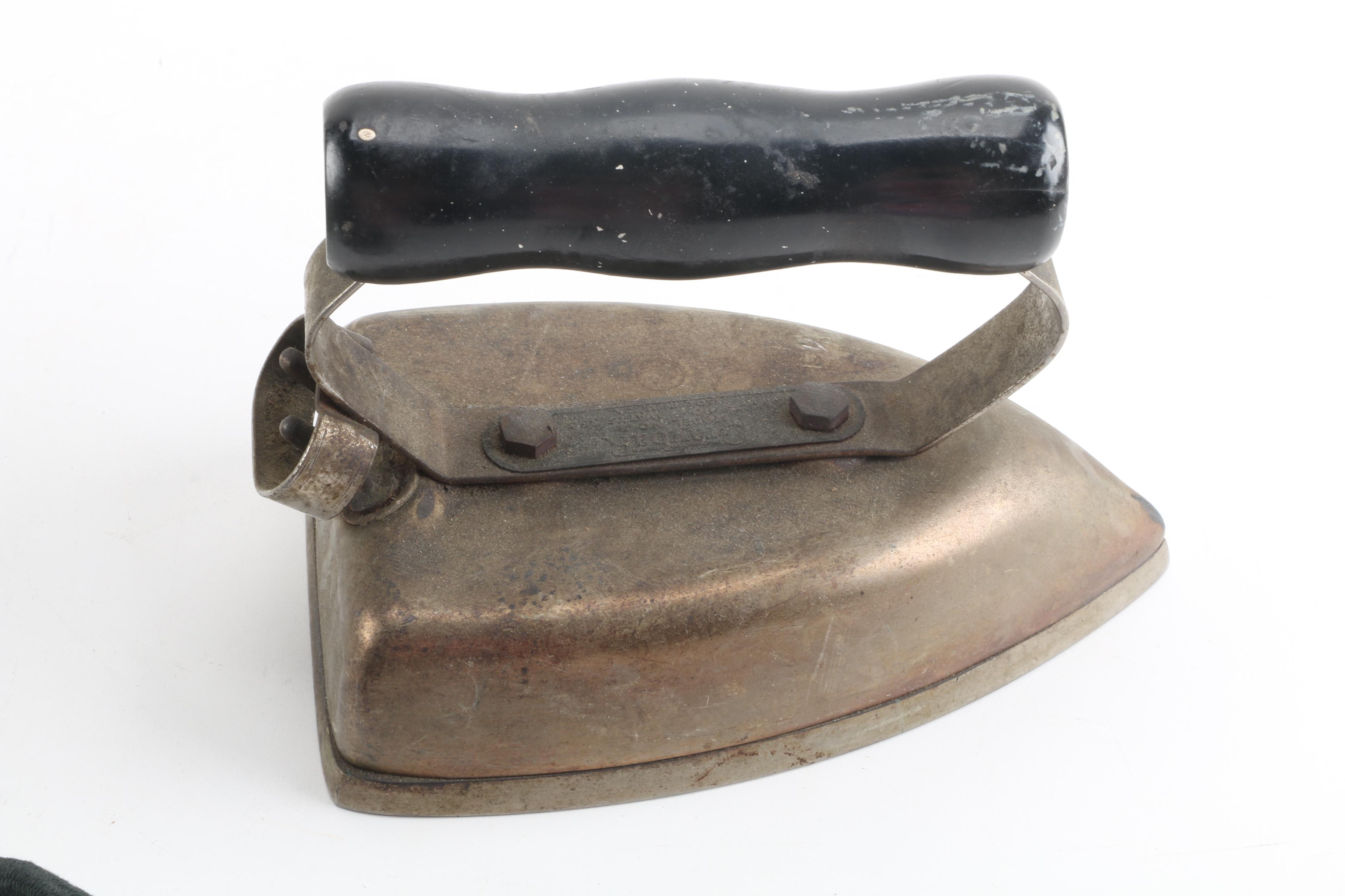 Vintage Clothing Irons Including Westinghouse