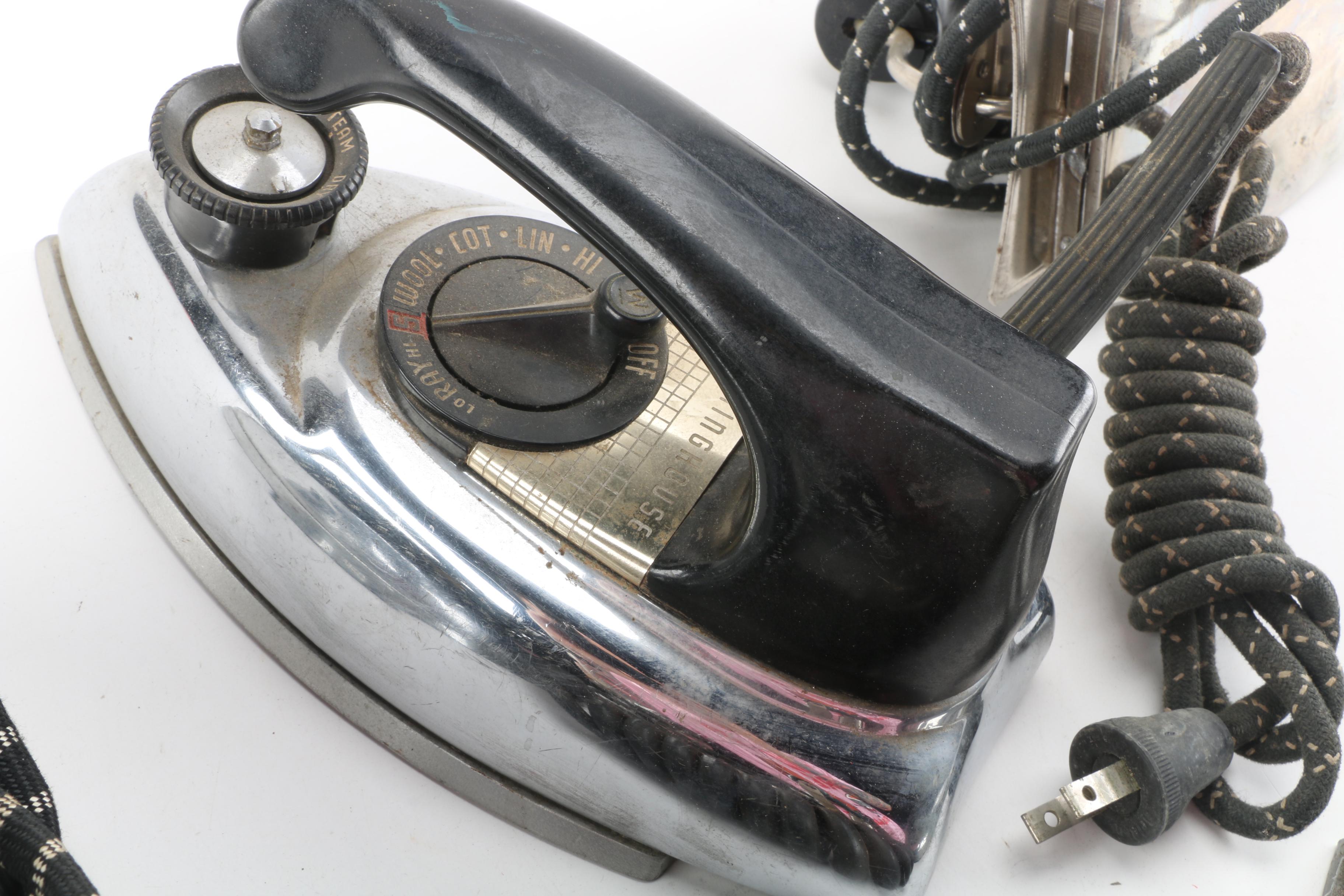 Vintage Clothing Irons Including Westinghouse