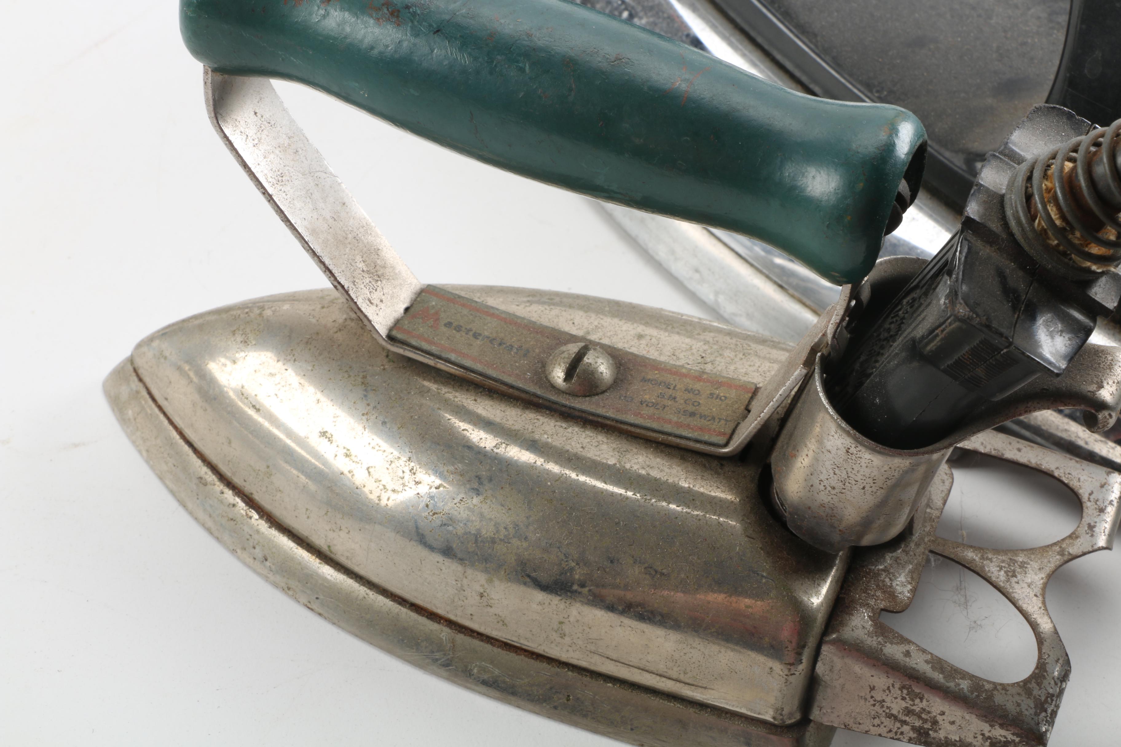 Vintage Clothing Irons Including Westinghouse