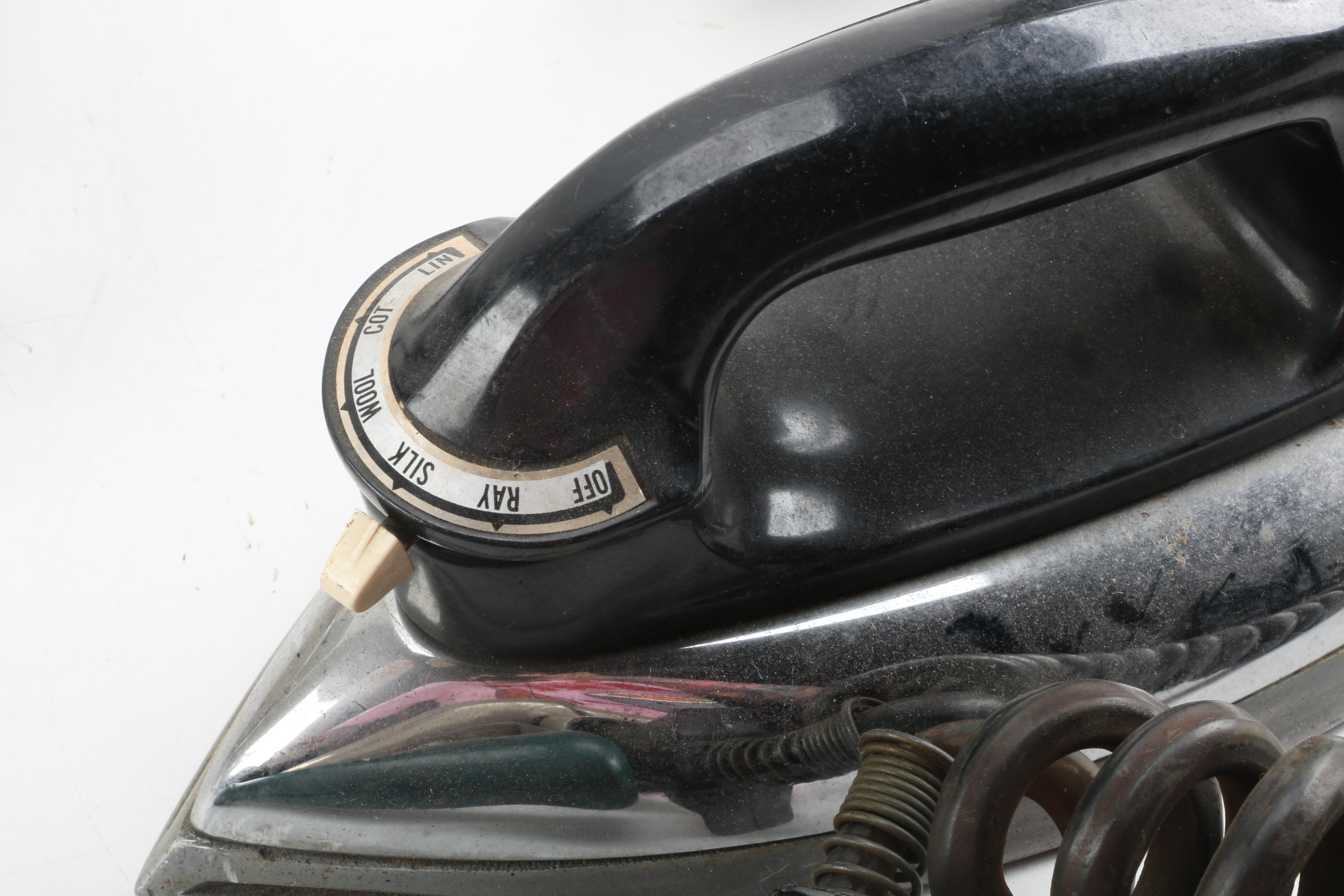 Vintage Clothing Irons Including Westinghouse