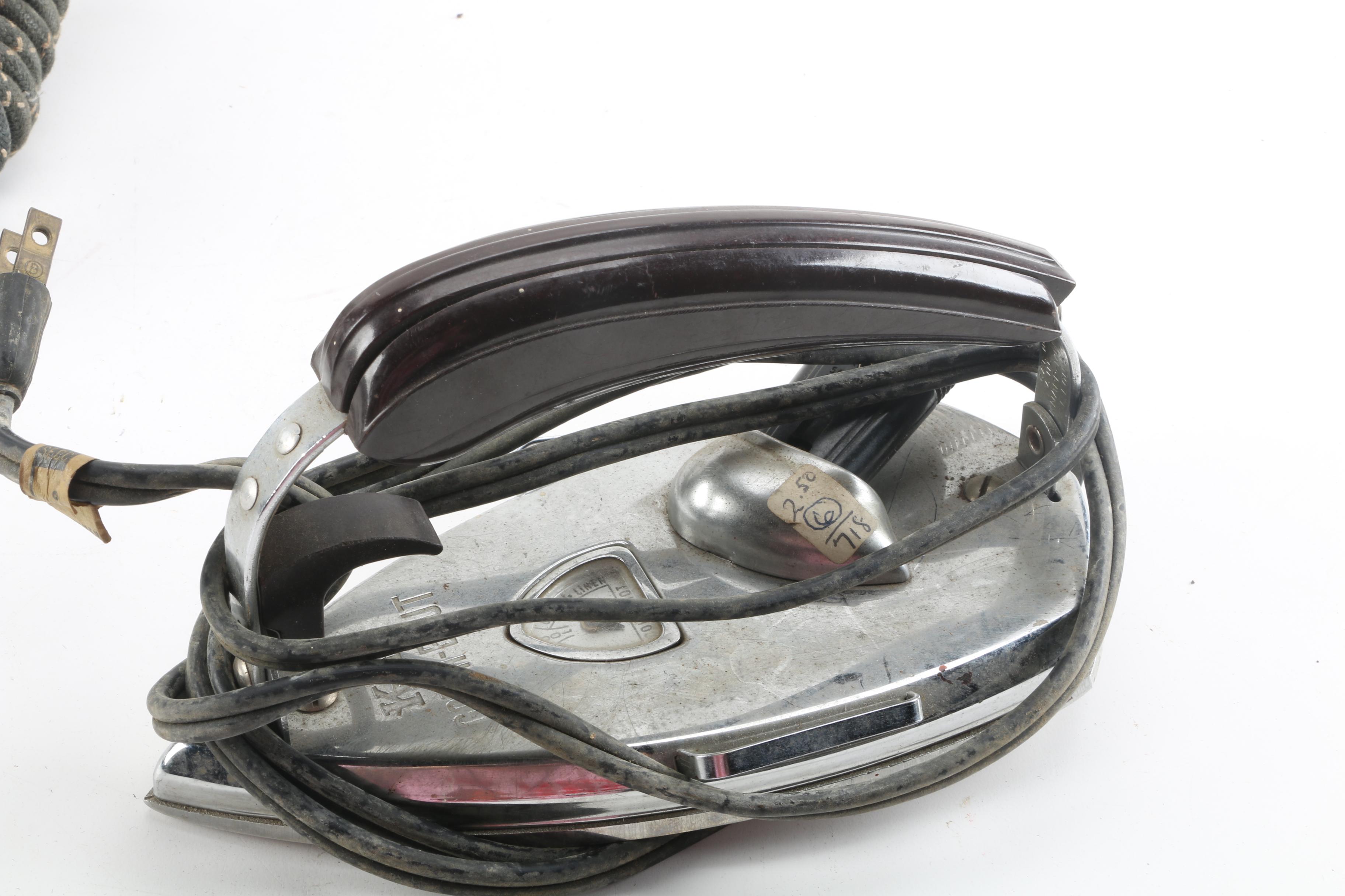 Vintage Clothing Irons Including Westinghouse