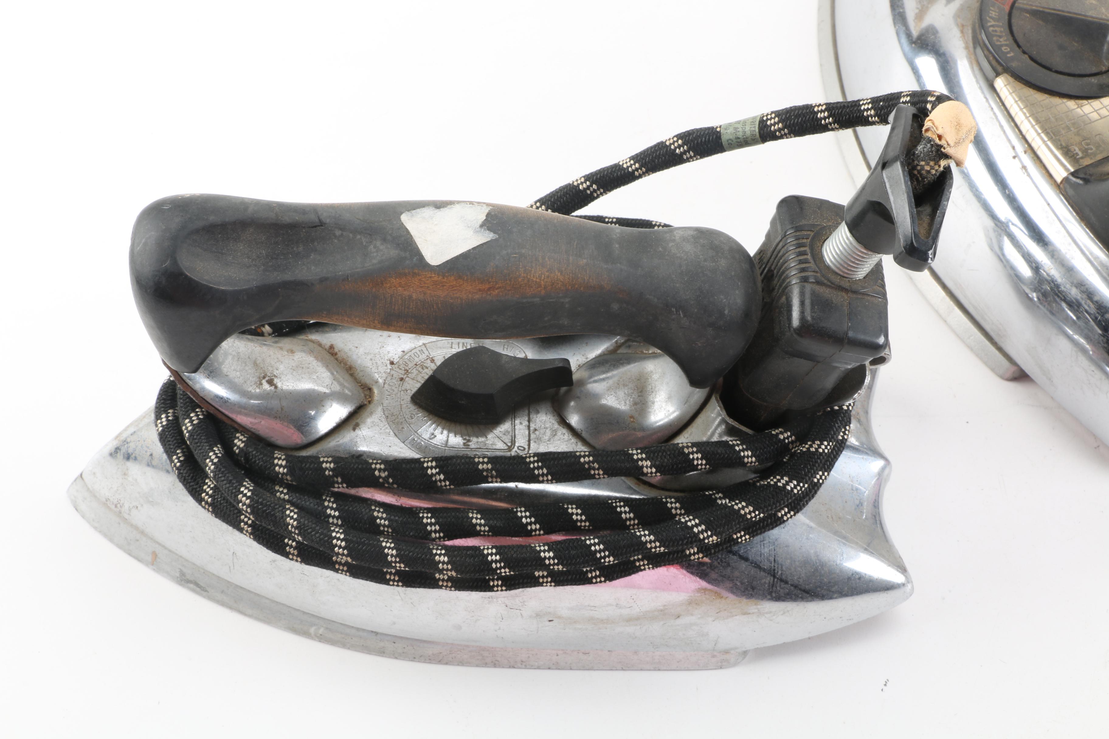 Vintage Clothing Irons Including Westinghouse