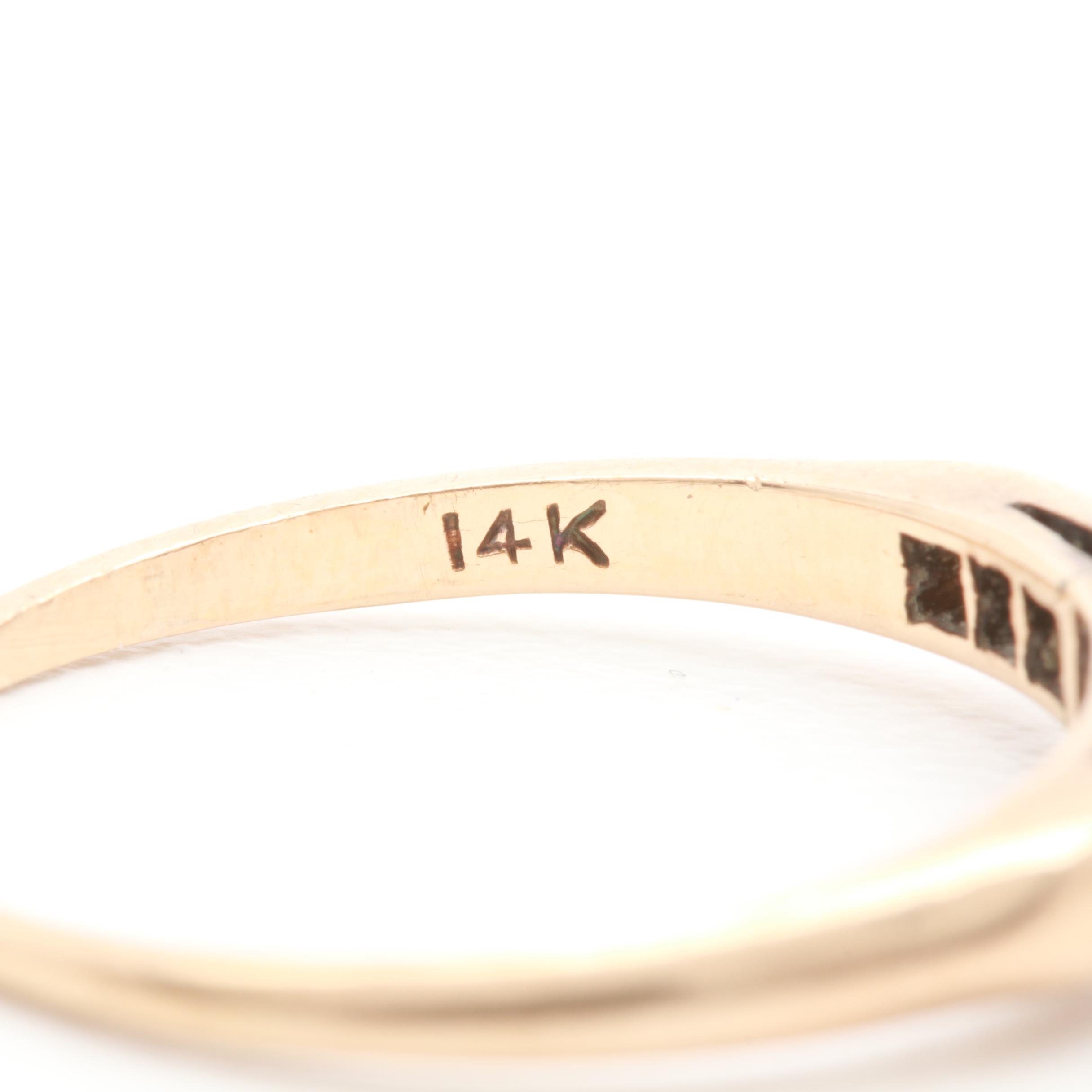 Vintage 14K Yellow Gold Diamond Semi-Mount Ring