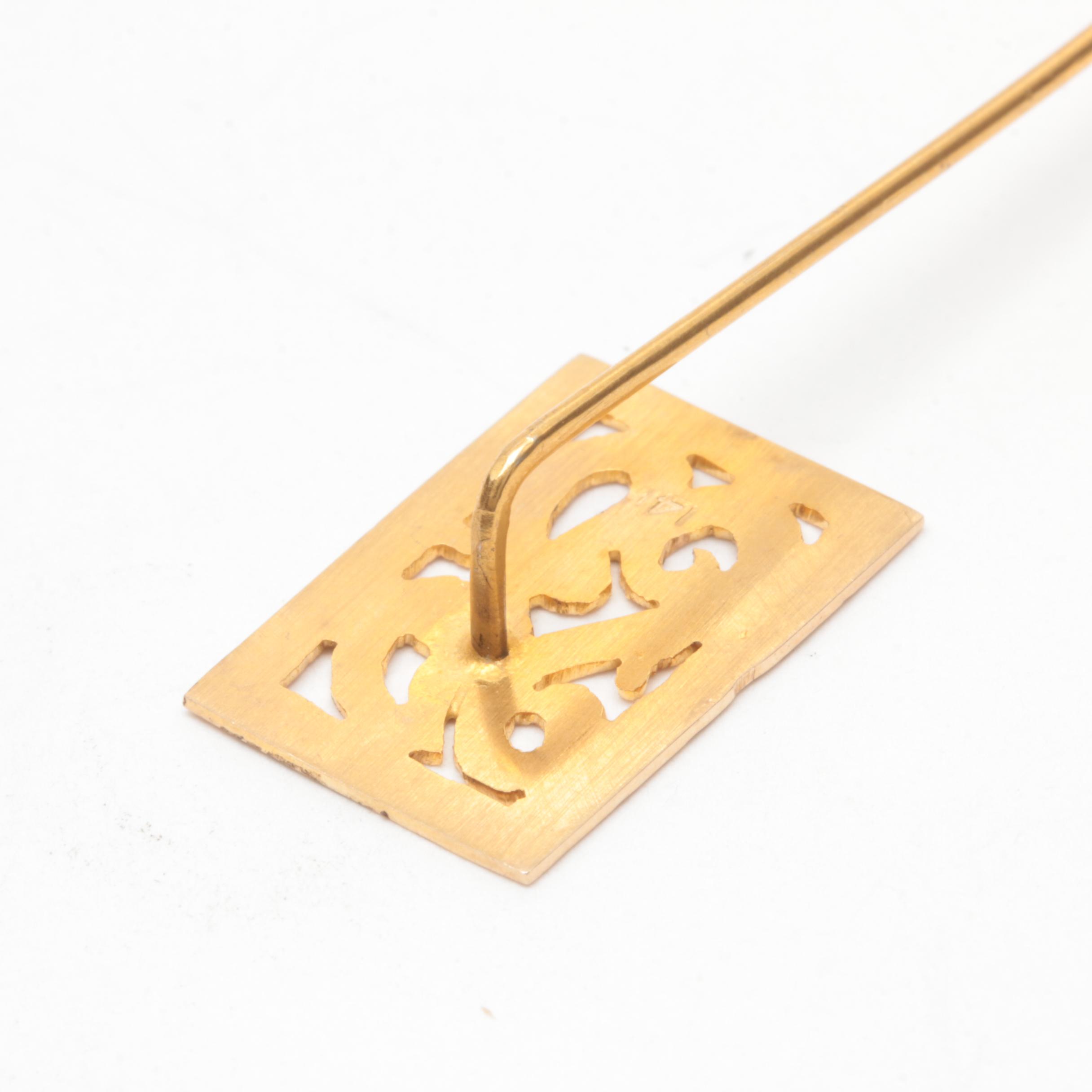 10K Yellow Gold Cufflinks and 14K Yellow Gold Stick Pin