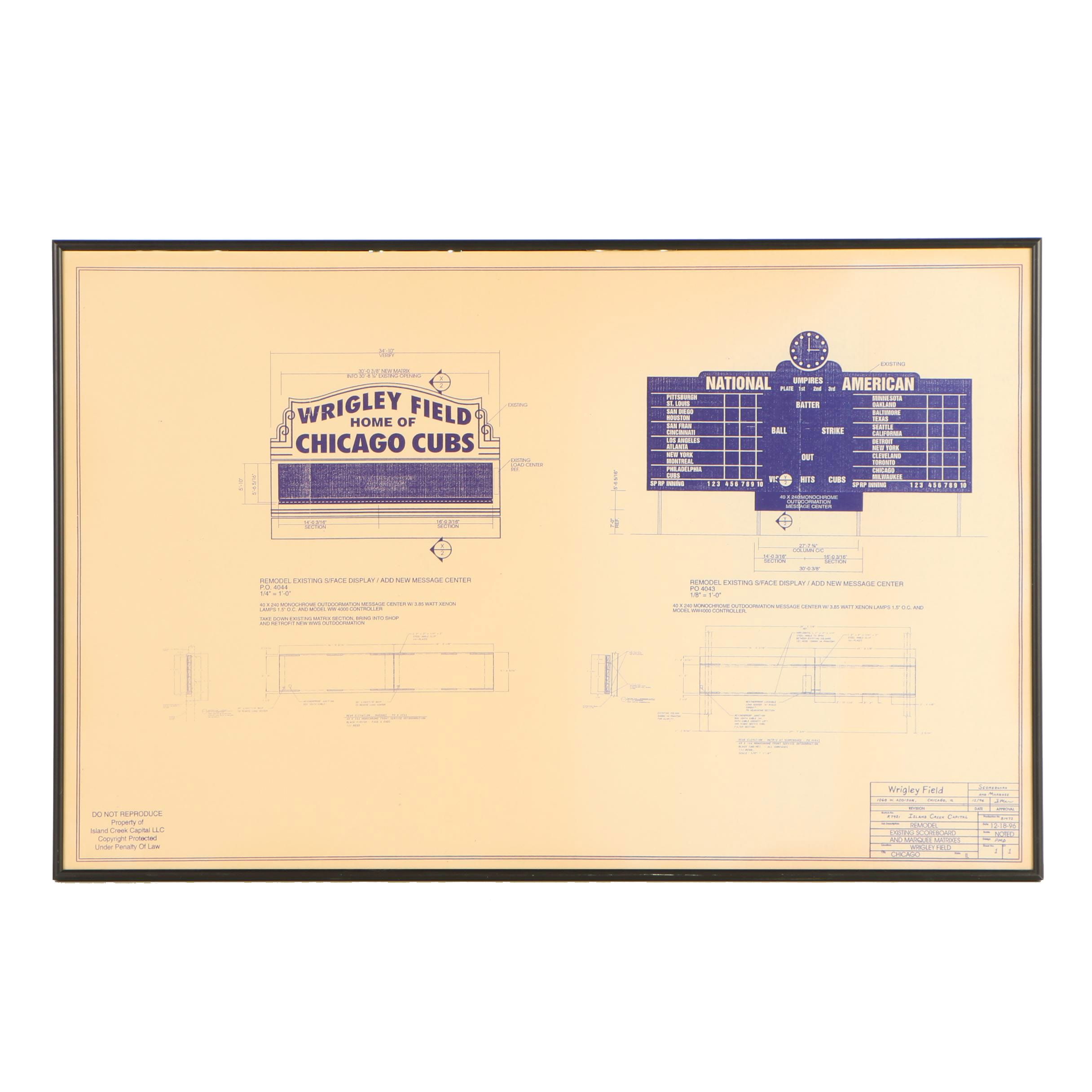 Blueprint for Wrigley Field Scoreboard Remodel