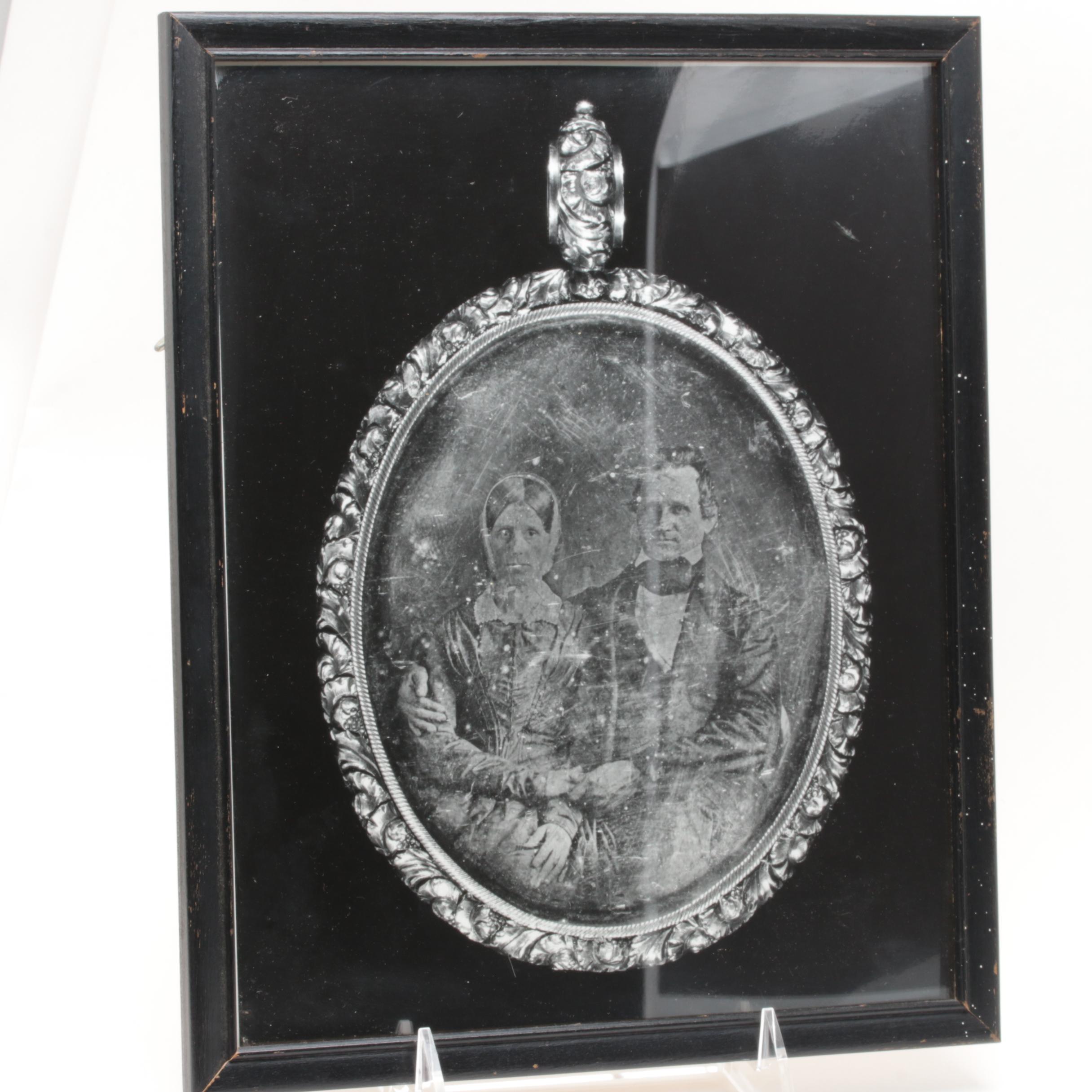 Victorian Memento Mori Daguerreotype Portrait Pendant