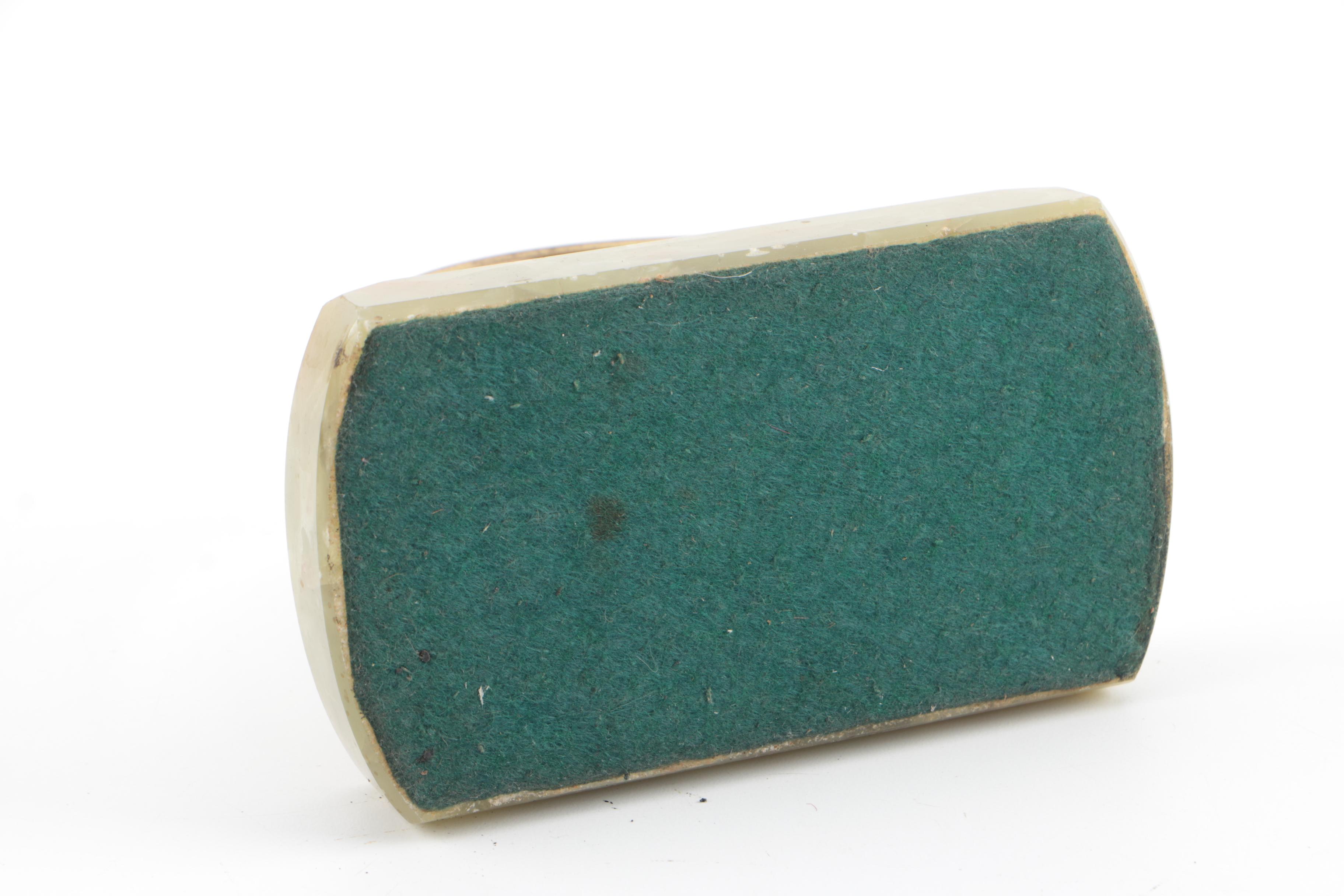 Mid-Century Brass and Onyx Perpetual Calendar, Letter Holder, and Blotter