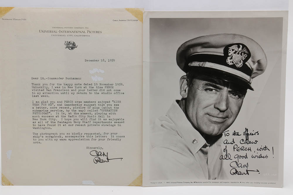 1959 Cary Grant Autographed Photograph and Personal Letter
