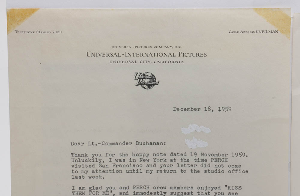 1959 Cary Grant Autographed Photograph and Personal Letter