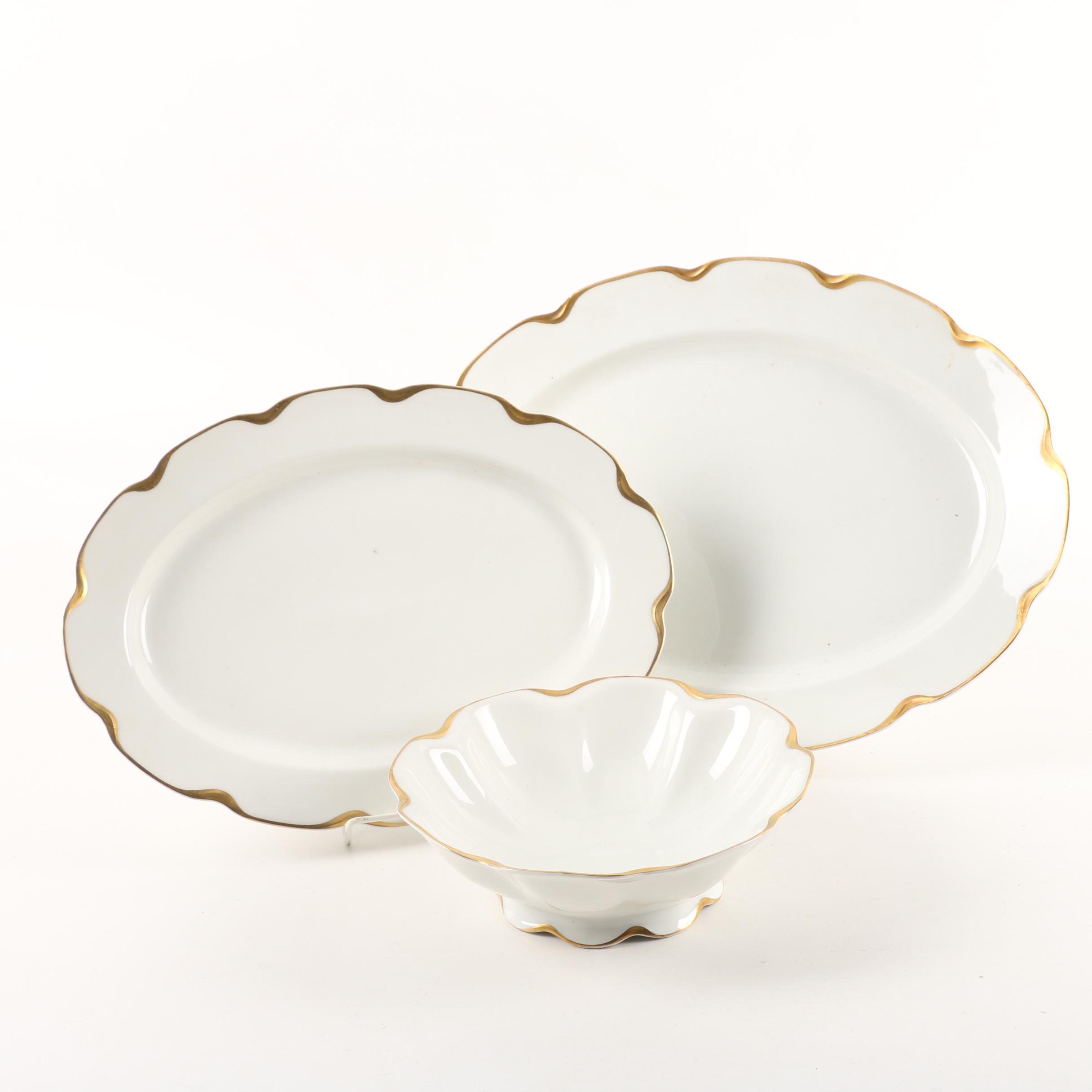 Vintage Haviland Limoges "Silver Anniversary" Porcelain Serveware