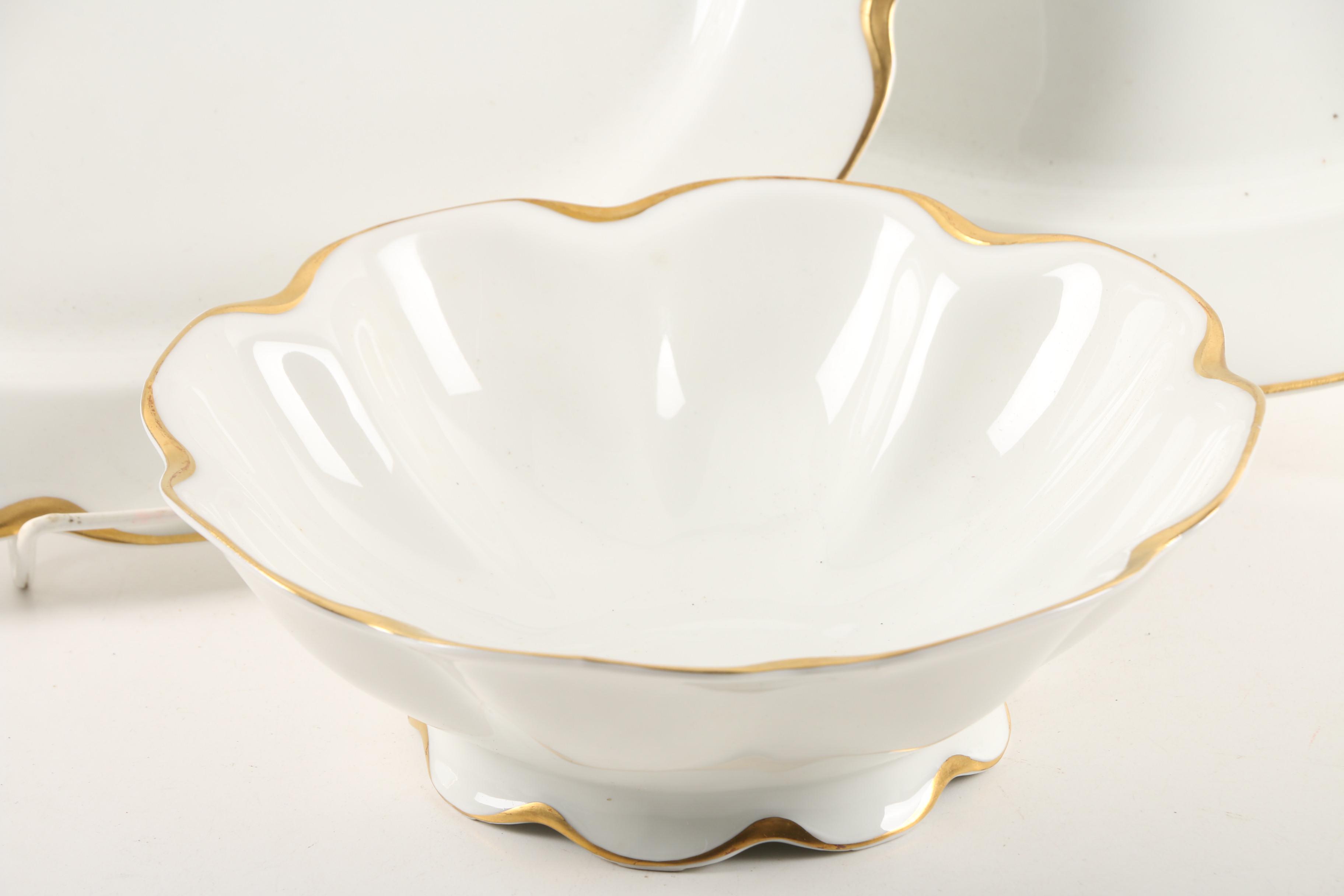 Vintage Haviland Limoges "Silver Anniversary" Porcelain Serveware