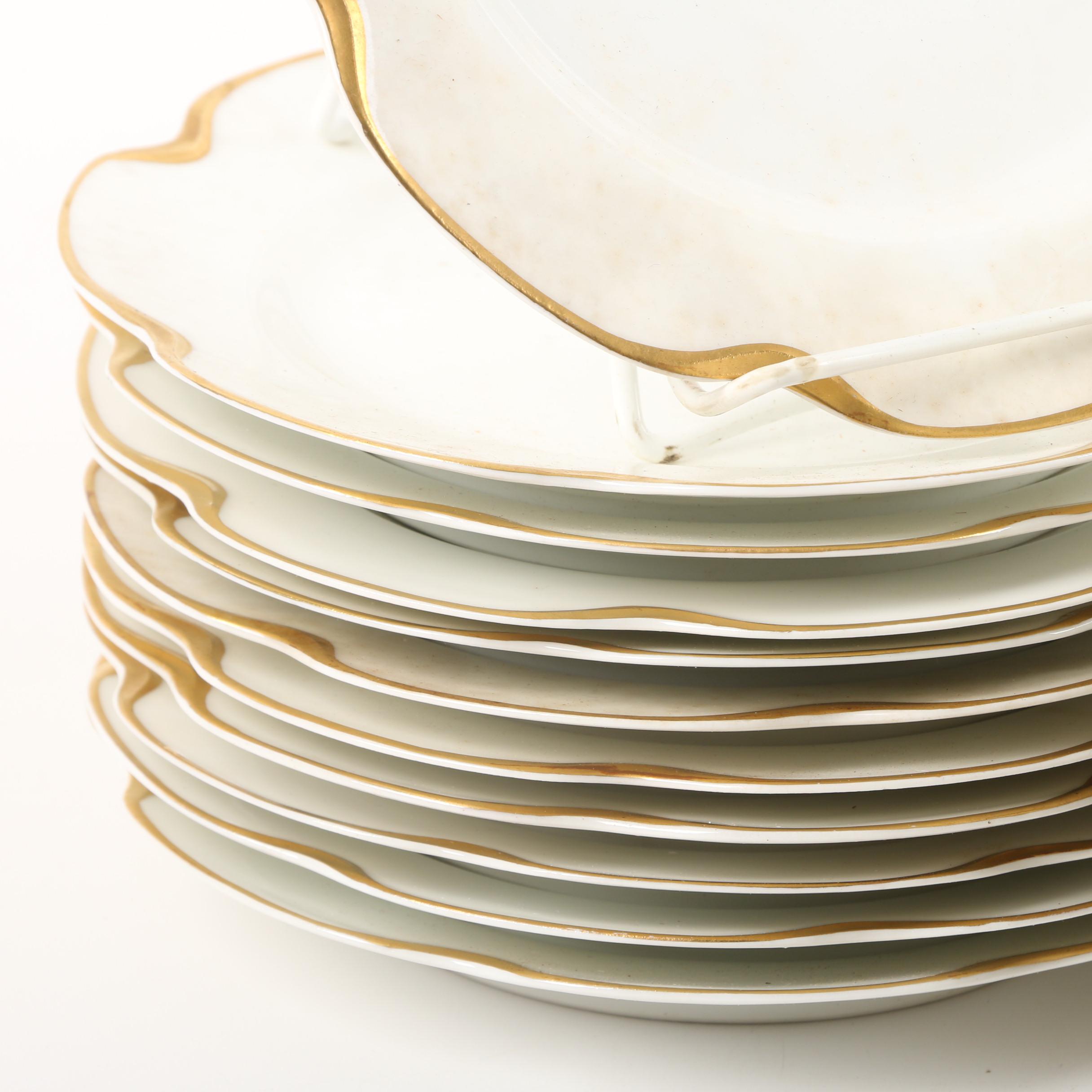 Vintage Haviland Limoges "Silver Anniversary" Porcelain Dinnerware