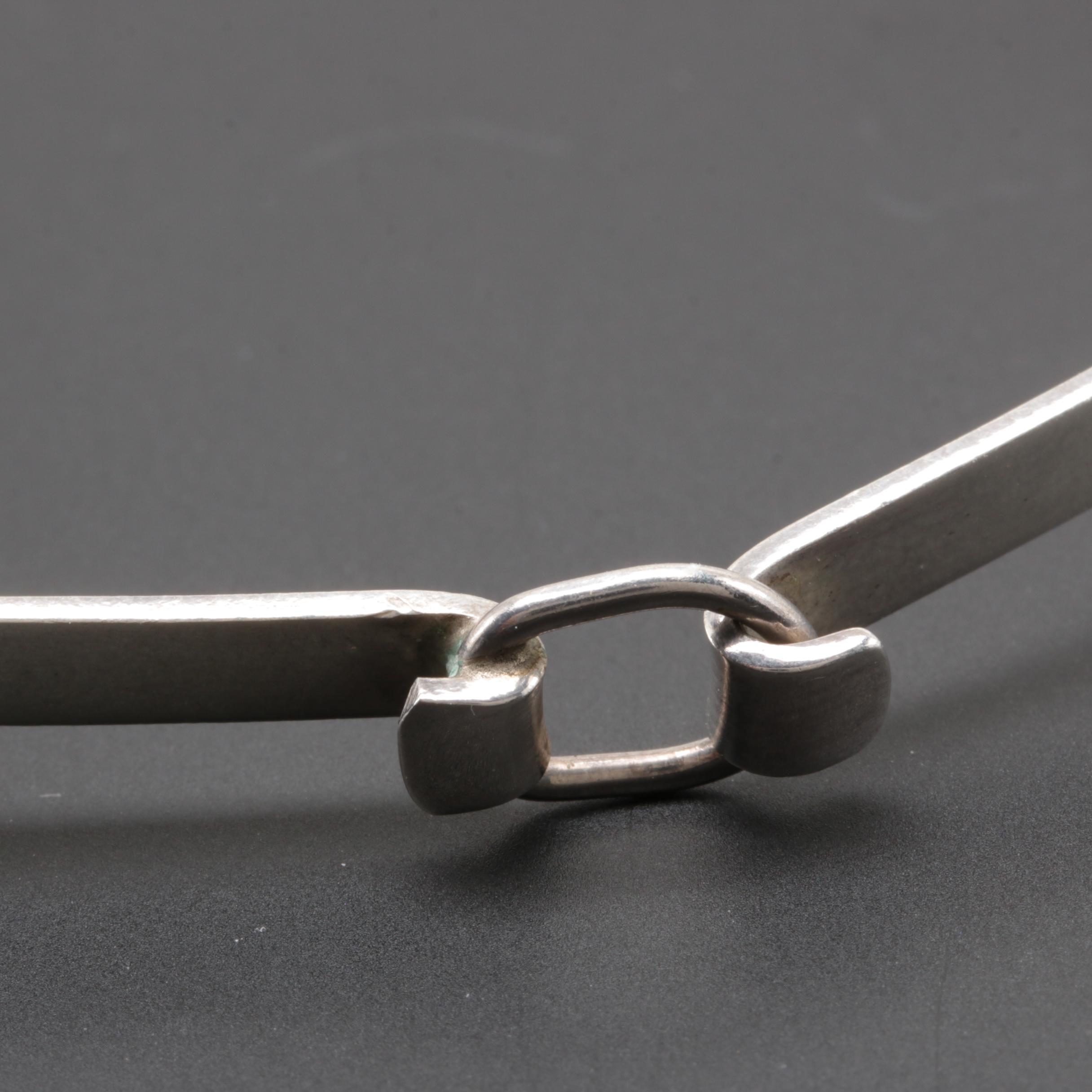 Mexican Sterling Silver Amber Necklace