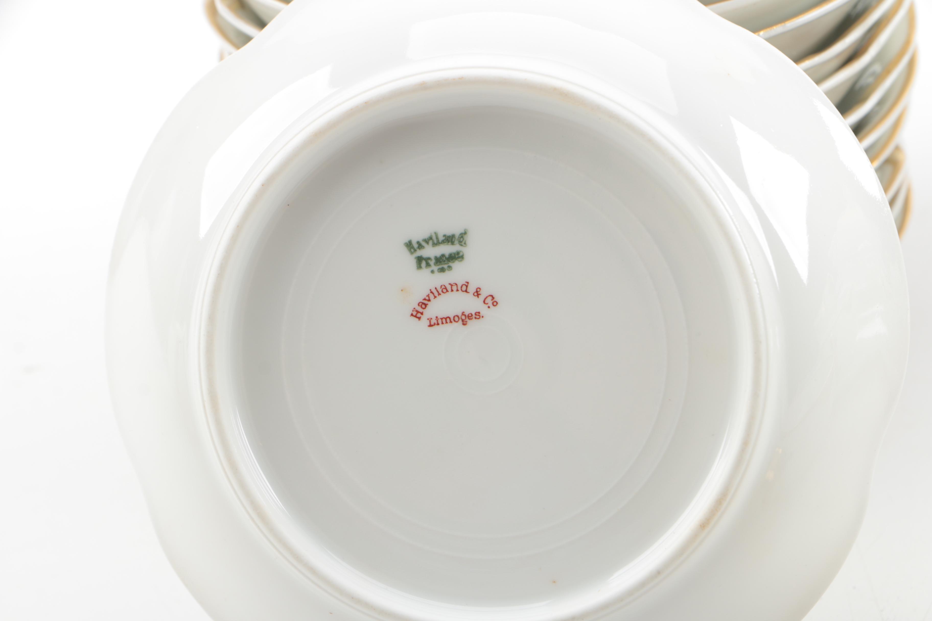 Vintage Haviland Limoges "Silver Anniversary" Porcelain Tea Service